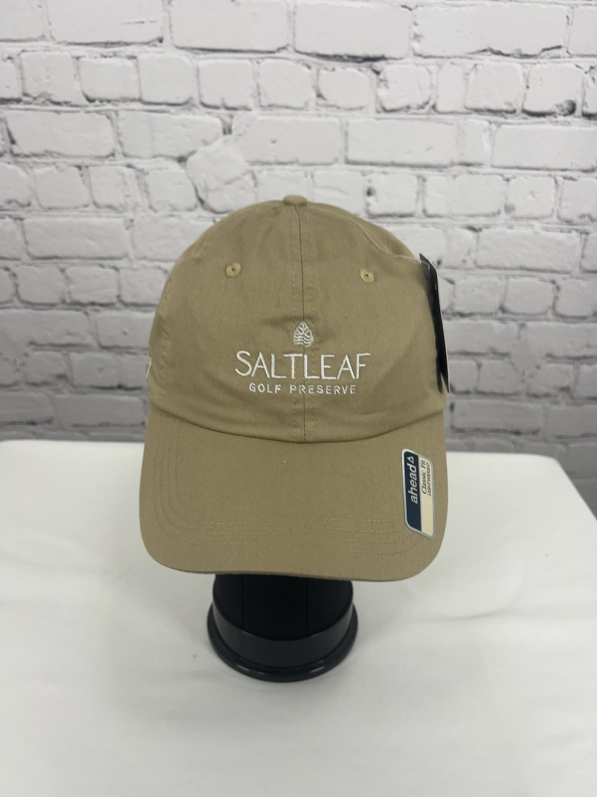 NWT Ahead Saltleaf Golf Preserve Khaki Adjustable Strapback Golf Hat One Size