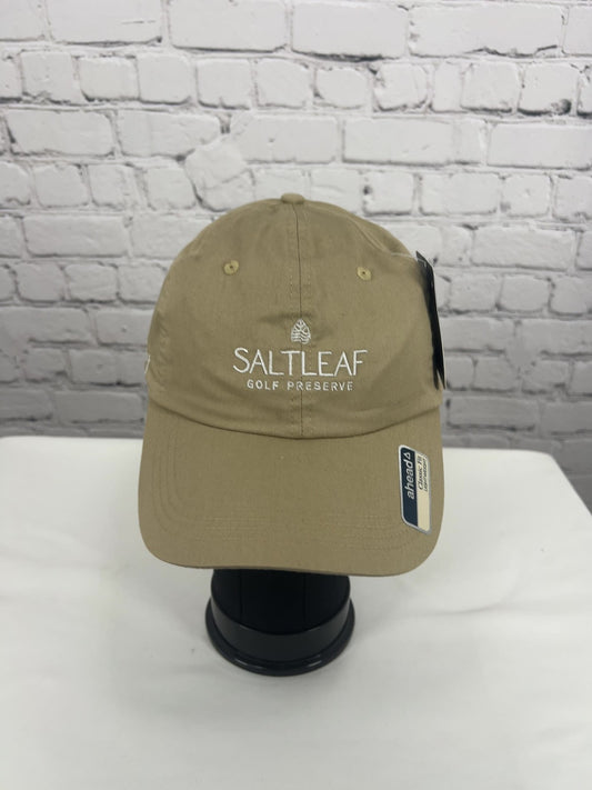 NWT Ahead Saltleaf Golf Preserve Khaki Adjustable Strapback Golf Hat One Size