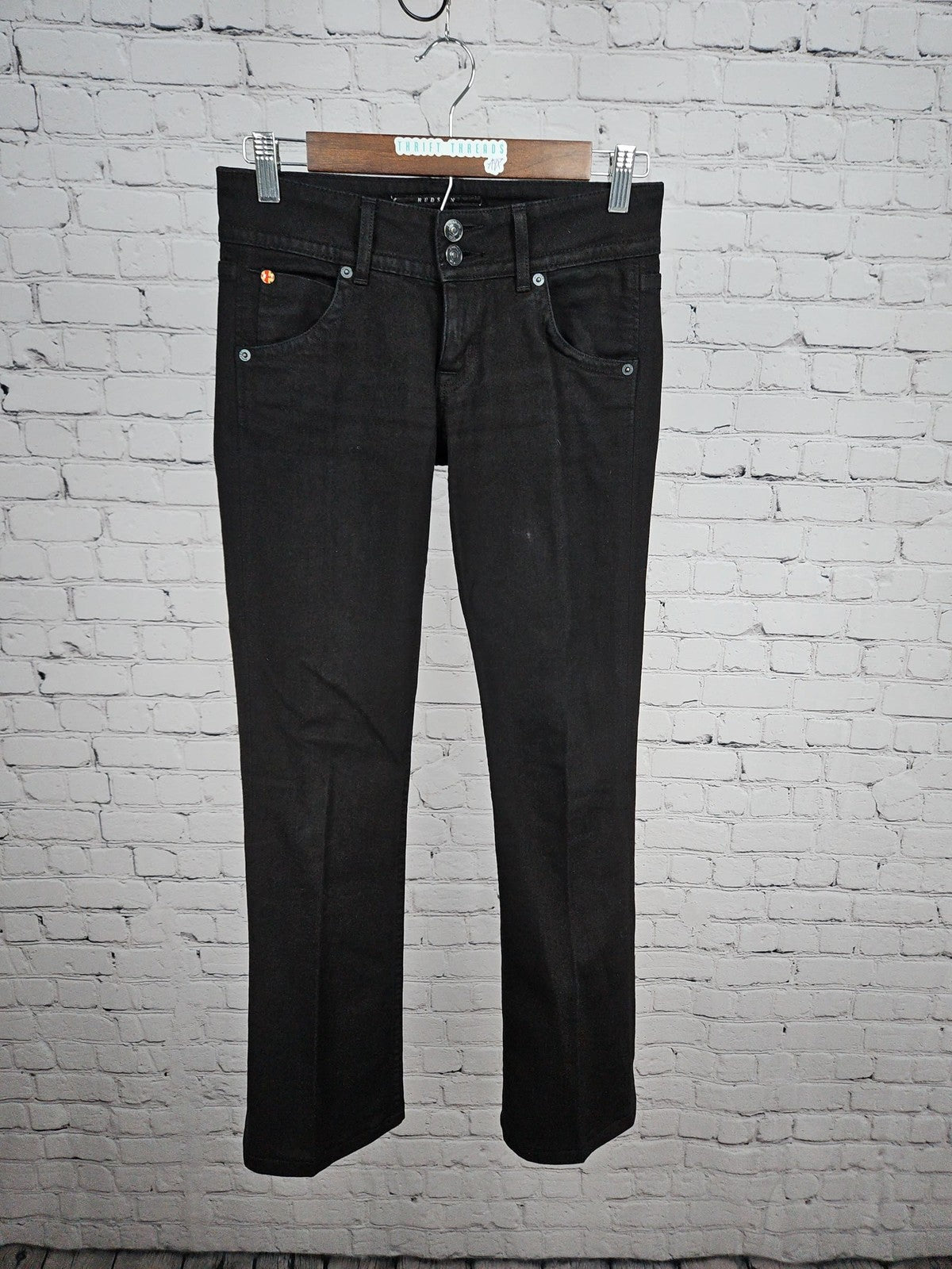 Hudson Black Bootcut Flap Pocket Women's Denim Jeans 24 (28X28)