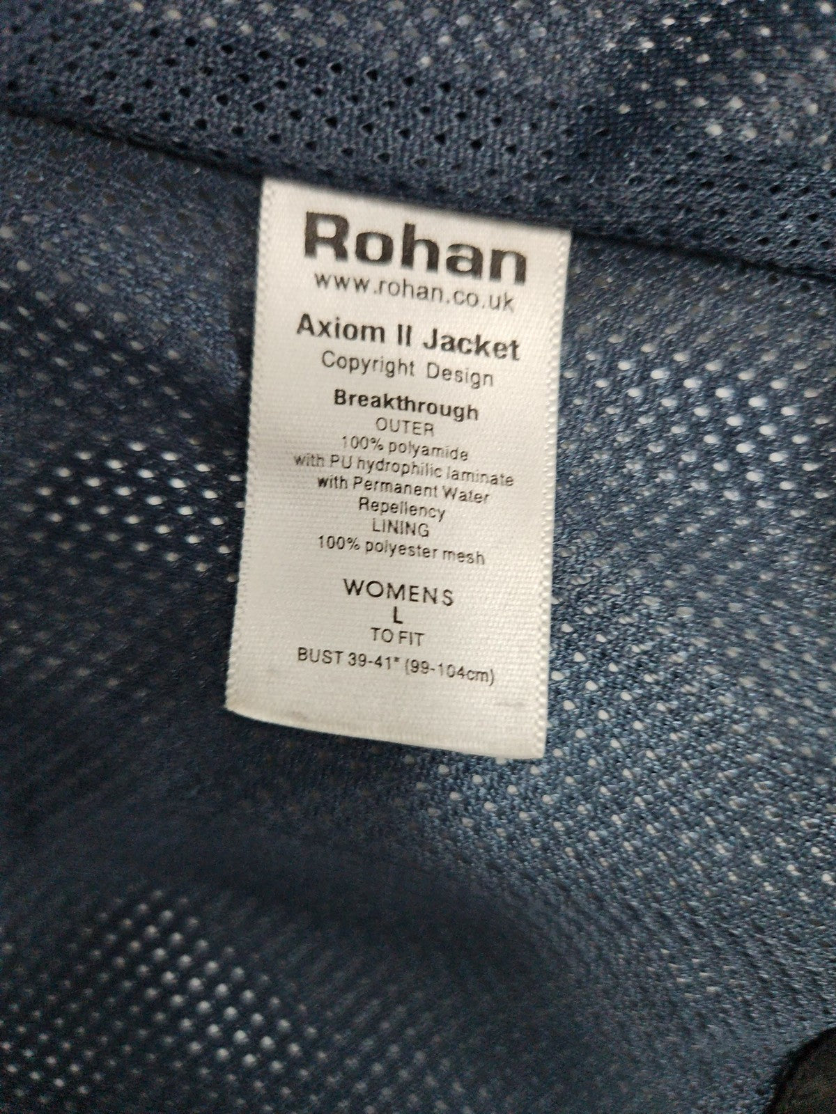 Rohan Axiom II Teal Blue Colorblock Hooded Waterproof Rain Jacket Women's L