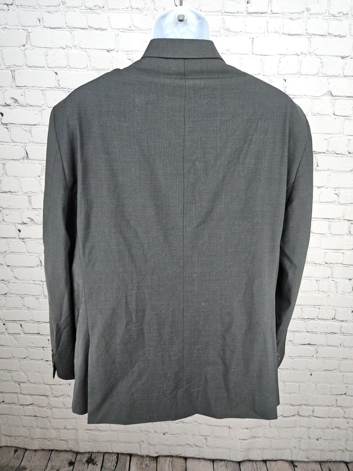 Calvin Klein Charcoal Gray Wool Blend 2 Button Notch Blazer Sport Coat 46R