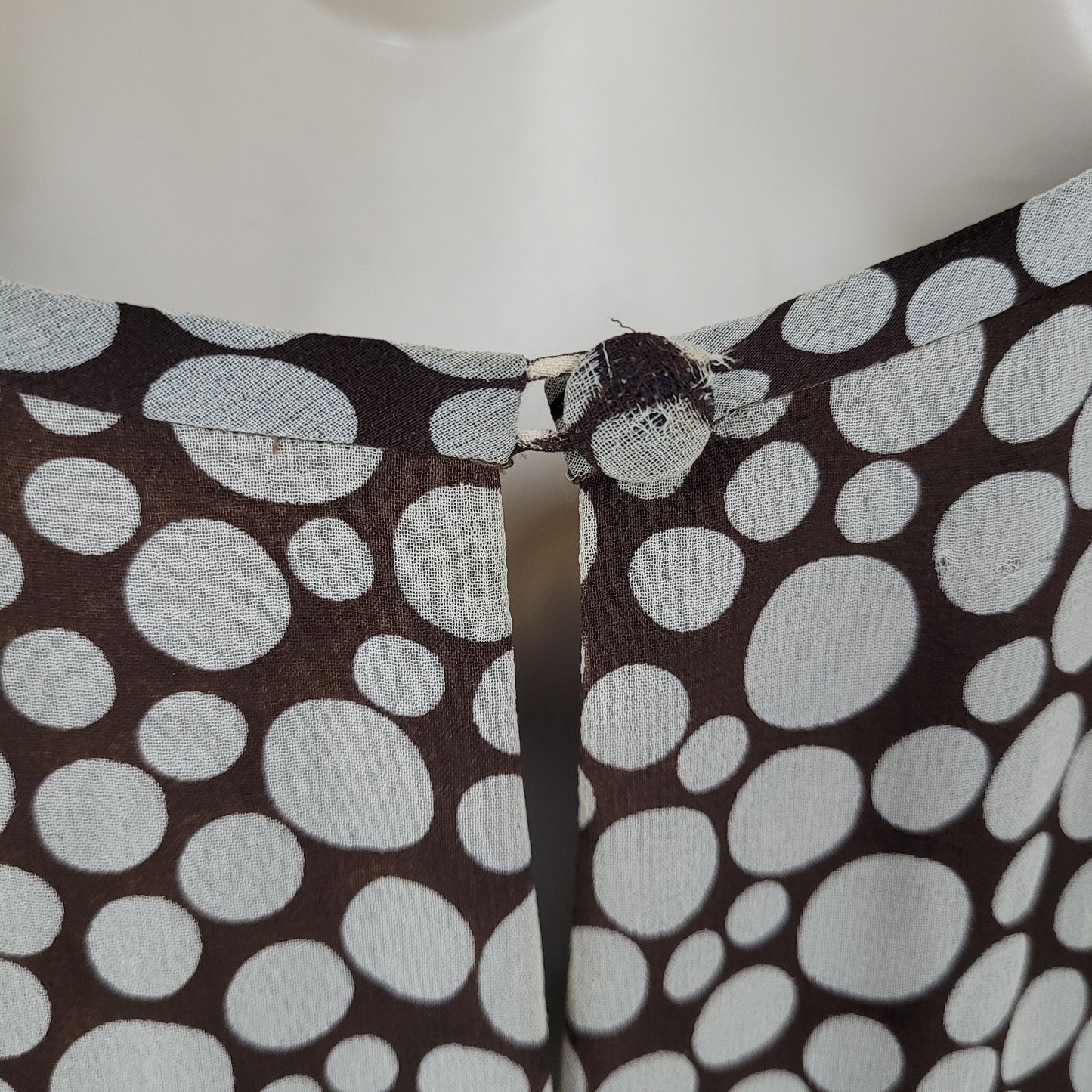 Maggy London Brown 100% Silk Chiffon Halter Neck Pleated Lined Dress Size 6