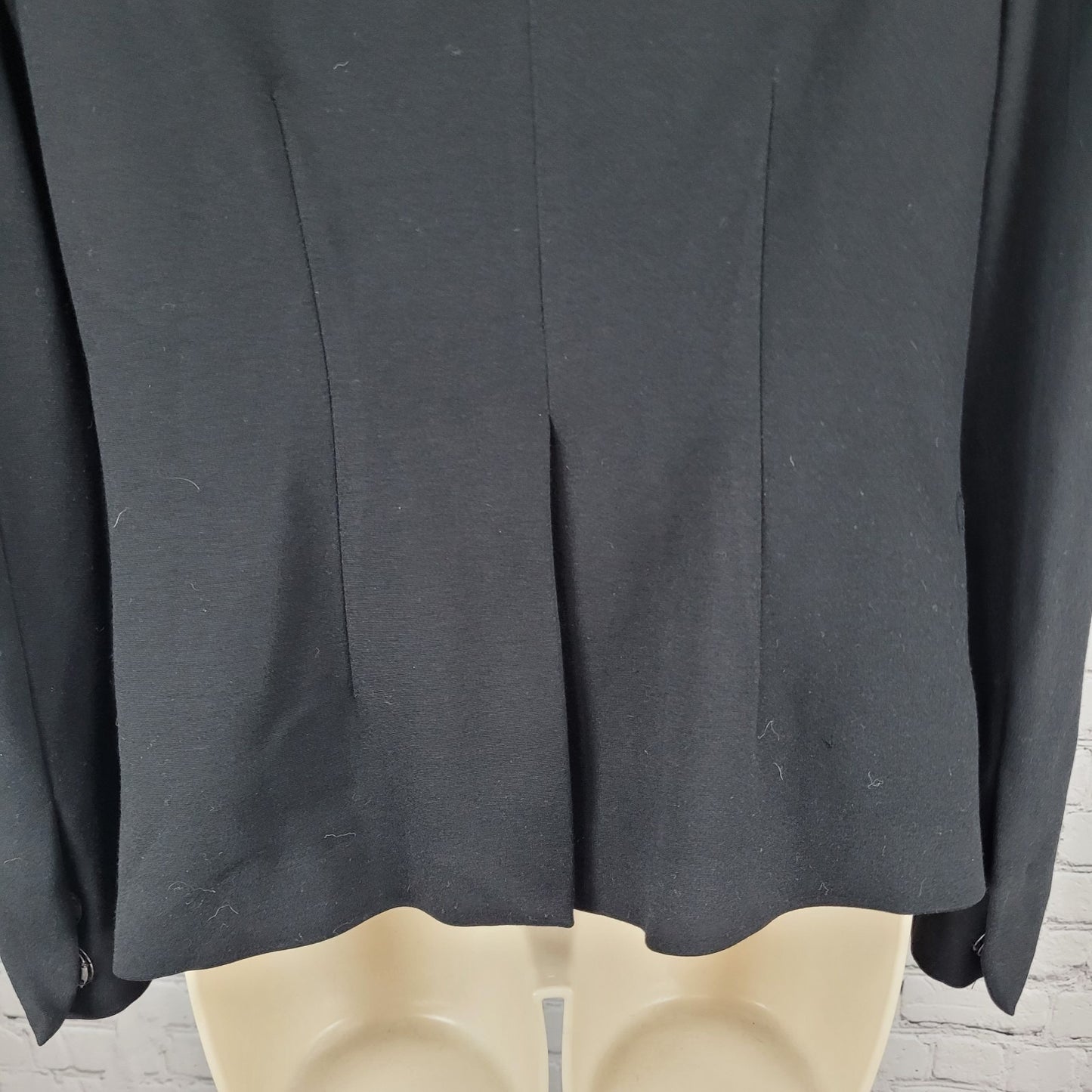 Robert Rodriguez Black Genuine Suede Lapel Trim Open Blazer Jacket Size 4