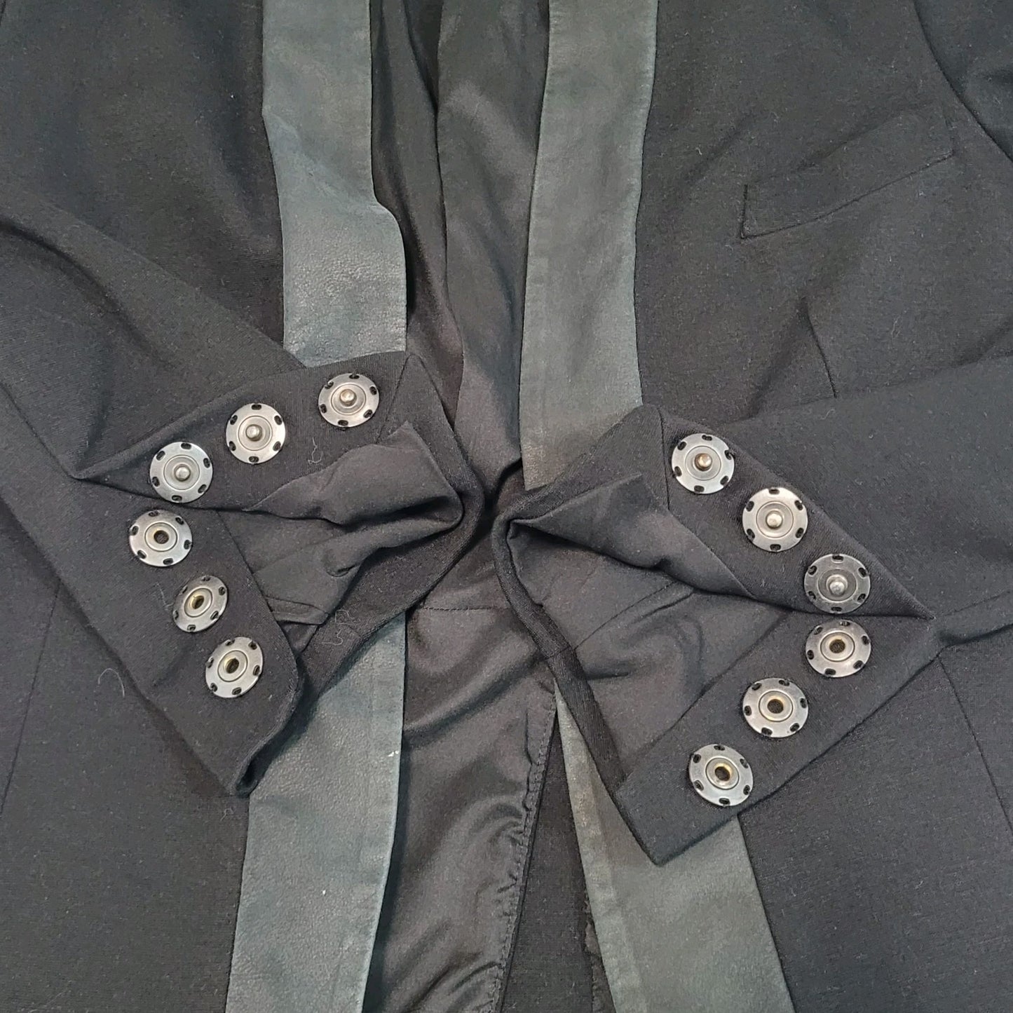 Robert Rodriguez Black Genuine Suede Lapel Trim Open Blazer Jacket Size 4