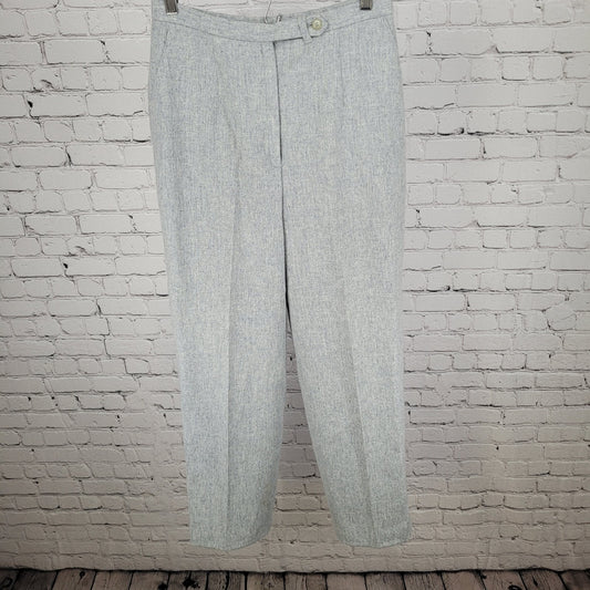 VTG White Stag Grey 100% Wool High Rise Dress Pants USA Made Size 14 (23x28.5)
