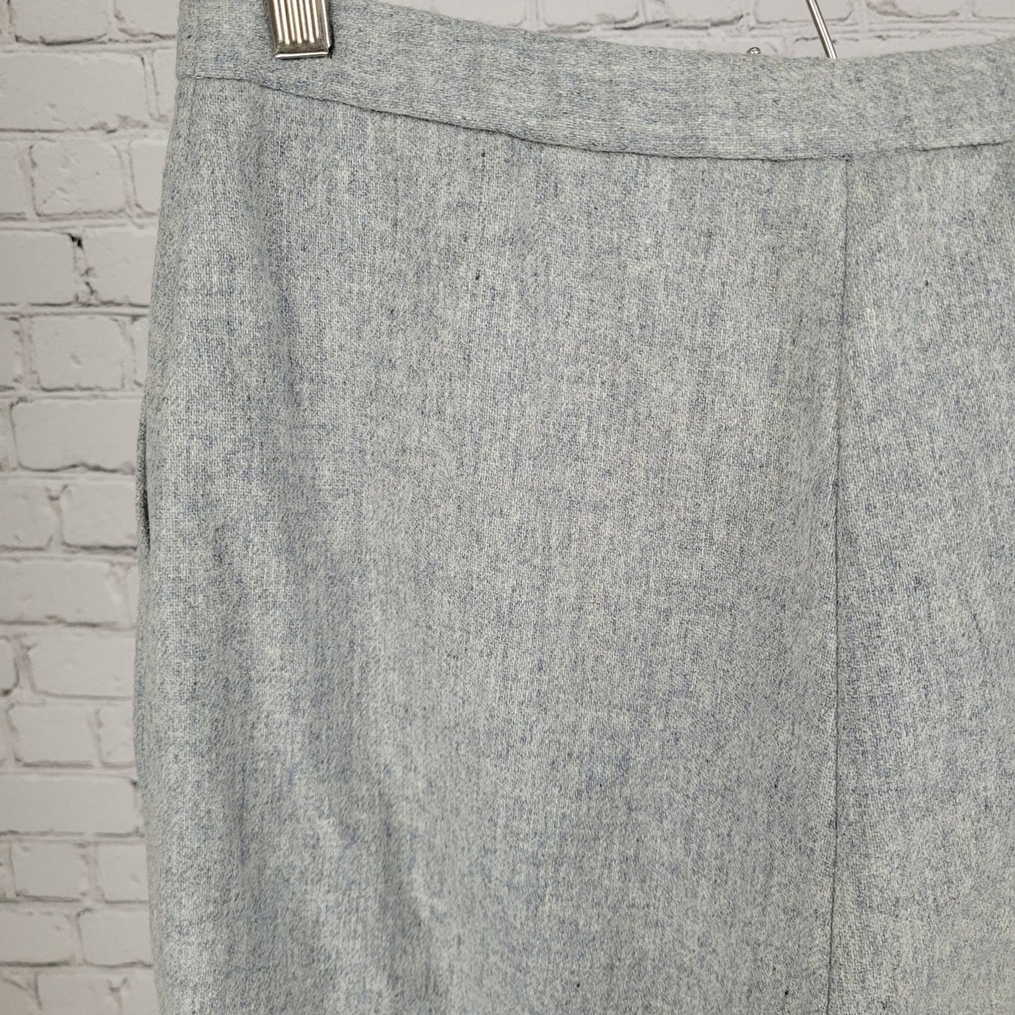 VTG White Stag Grey 100% Wool High Rise Dress Pants USA Made Size 14 (23x28.5)