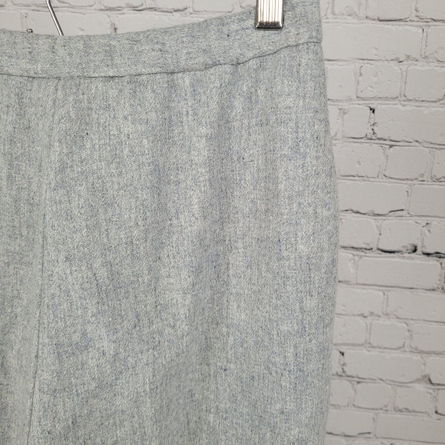 VTG White Stag Grey 100% Wool High Rise Dress Pants USA Made Size 14 (23x28.5)