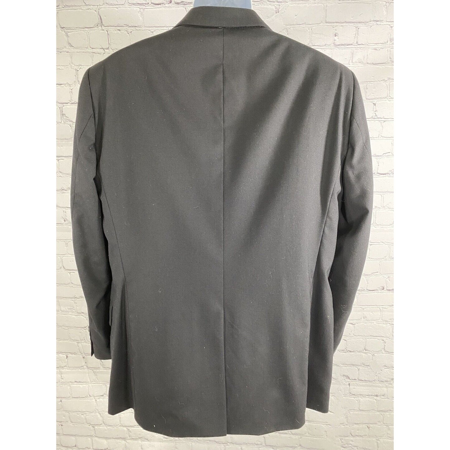 Lands’ End Black 100% Wool Two Button Blazer Jacket Sports Coat Men’s 40R