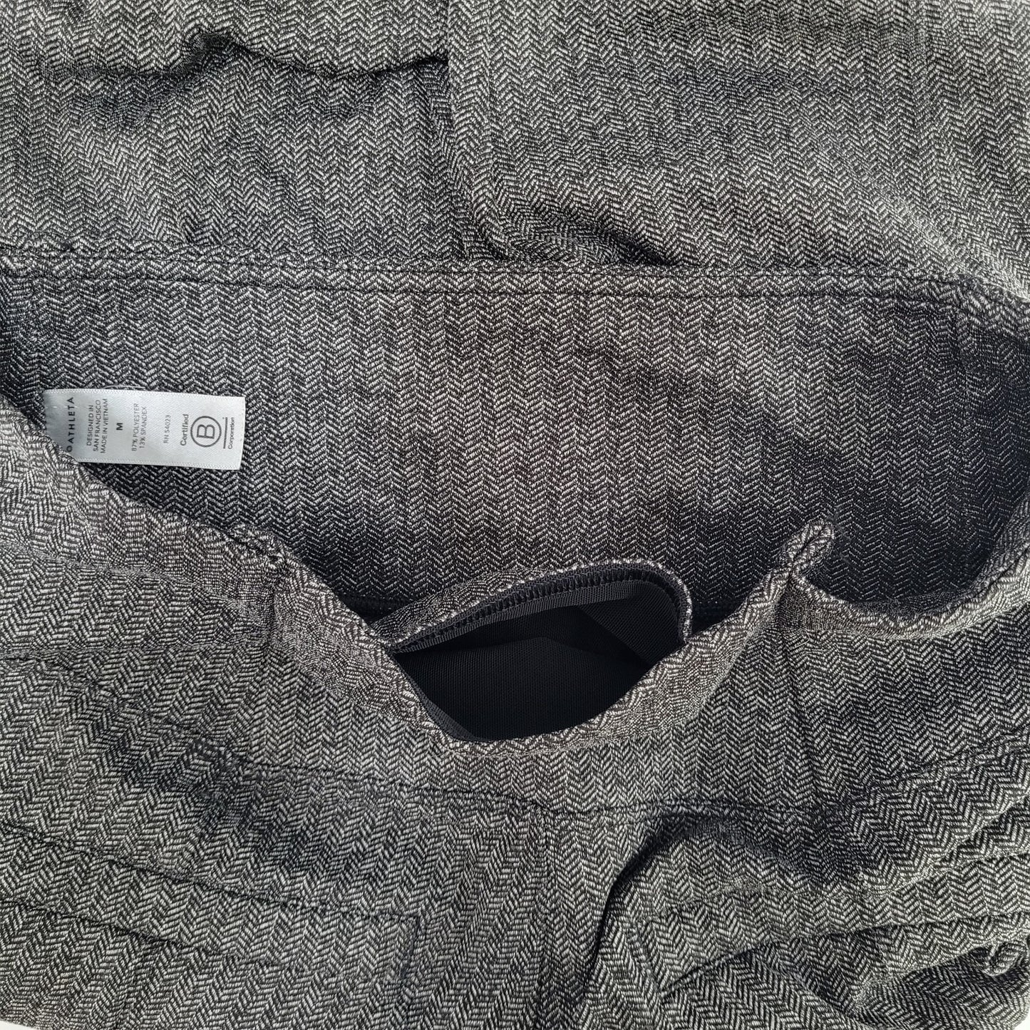 Athleta Delancey Herringbone Tight Grey Yoga Pants Size Medium M (27x26)