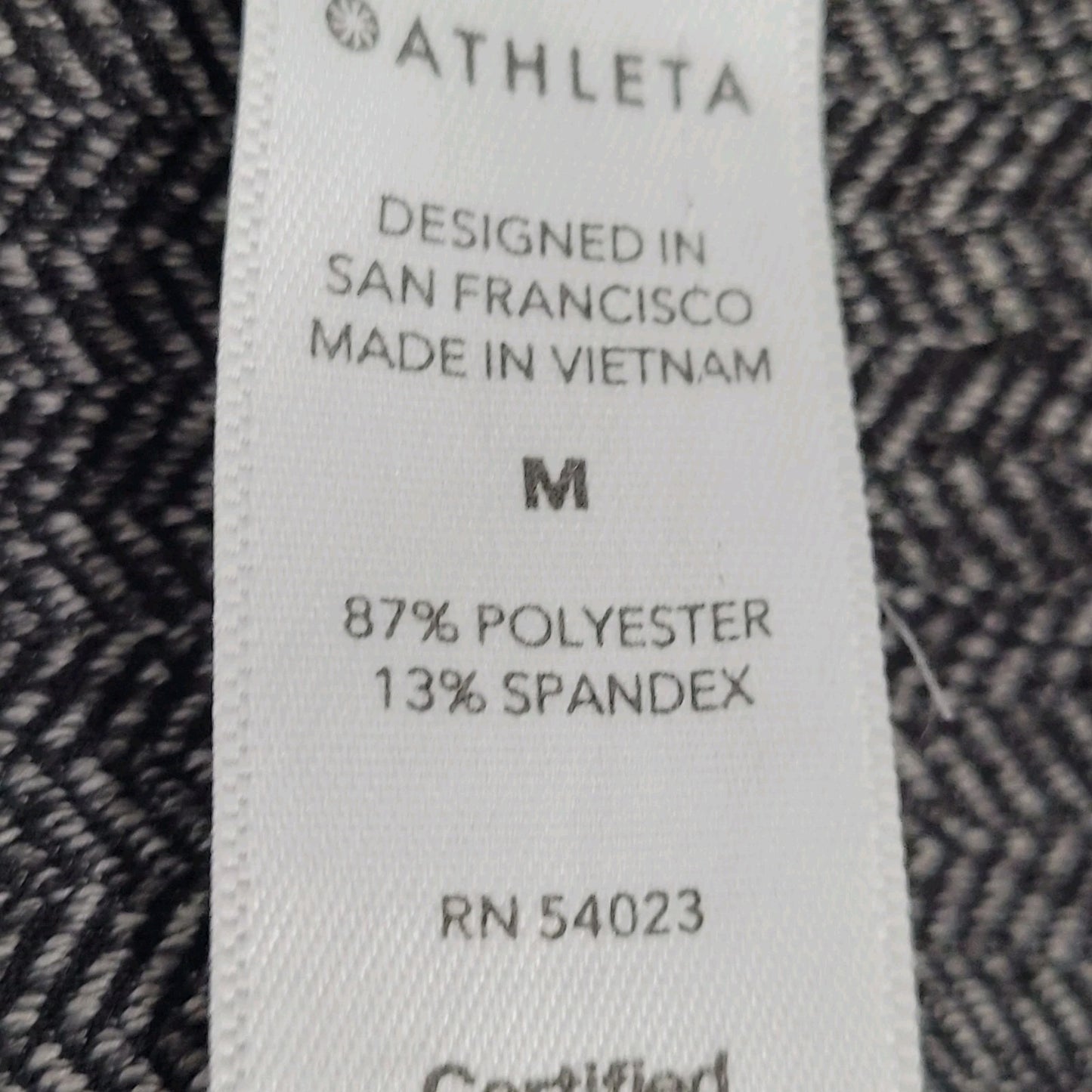 Athleta Delancey Herringbone Tight Grey Yoga Pants Size Medium M (27x26)