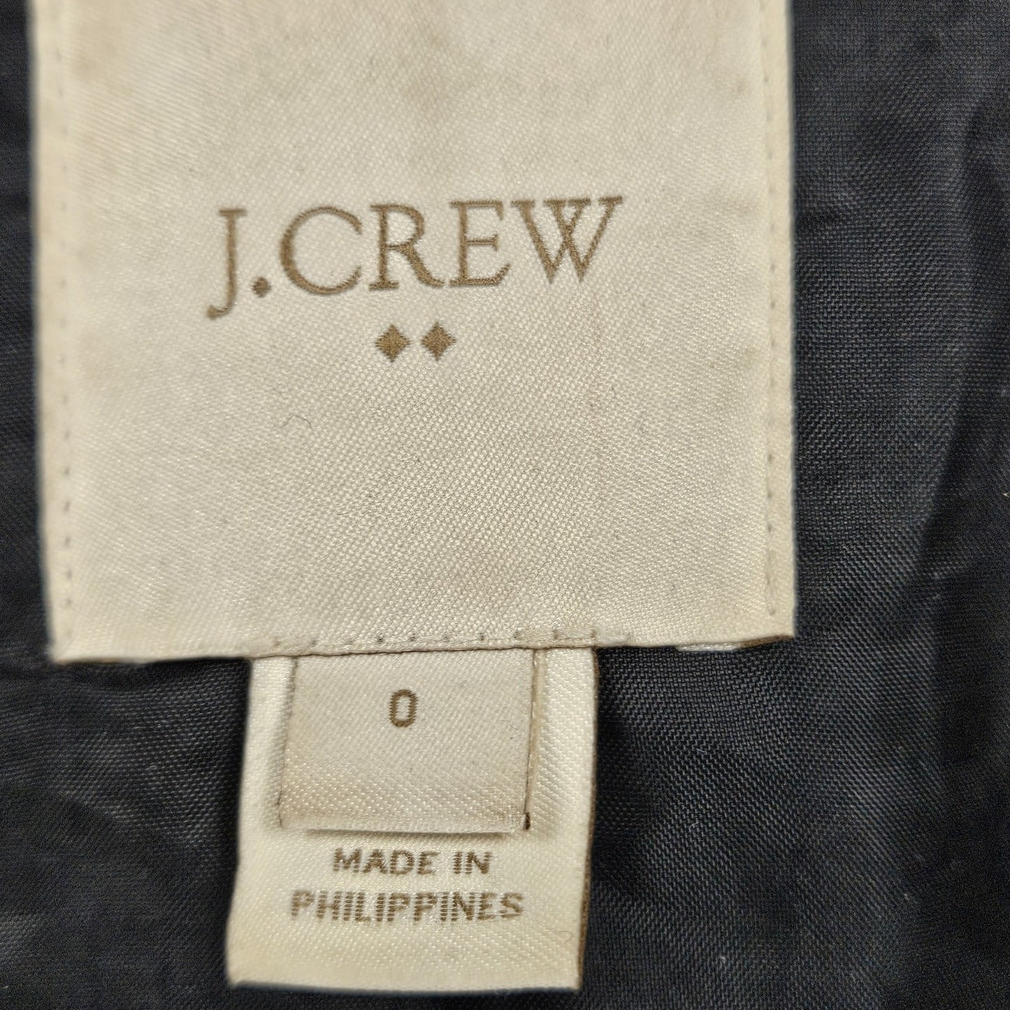 J. Crew Black Wool Blend Buttoned Stand Up Collar Pockets Lined Over Coat 0