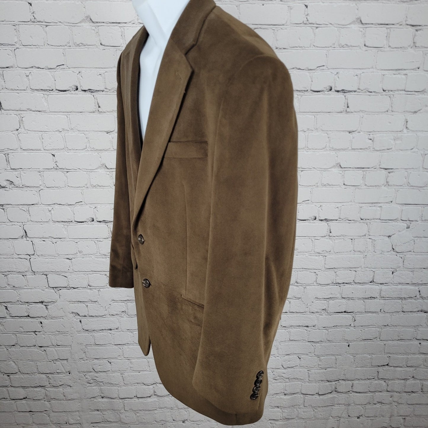 Chaps Ralph Lauren Brown 2 Button Vented Notch Blazer Sport Coat Size 40R