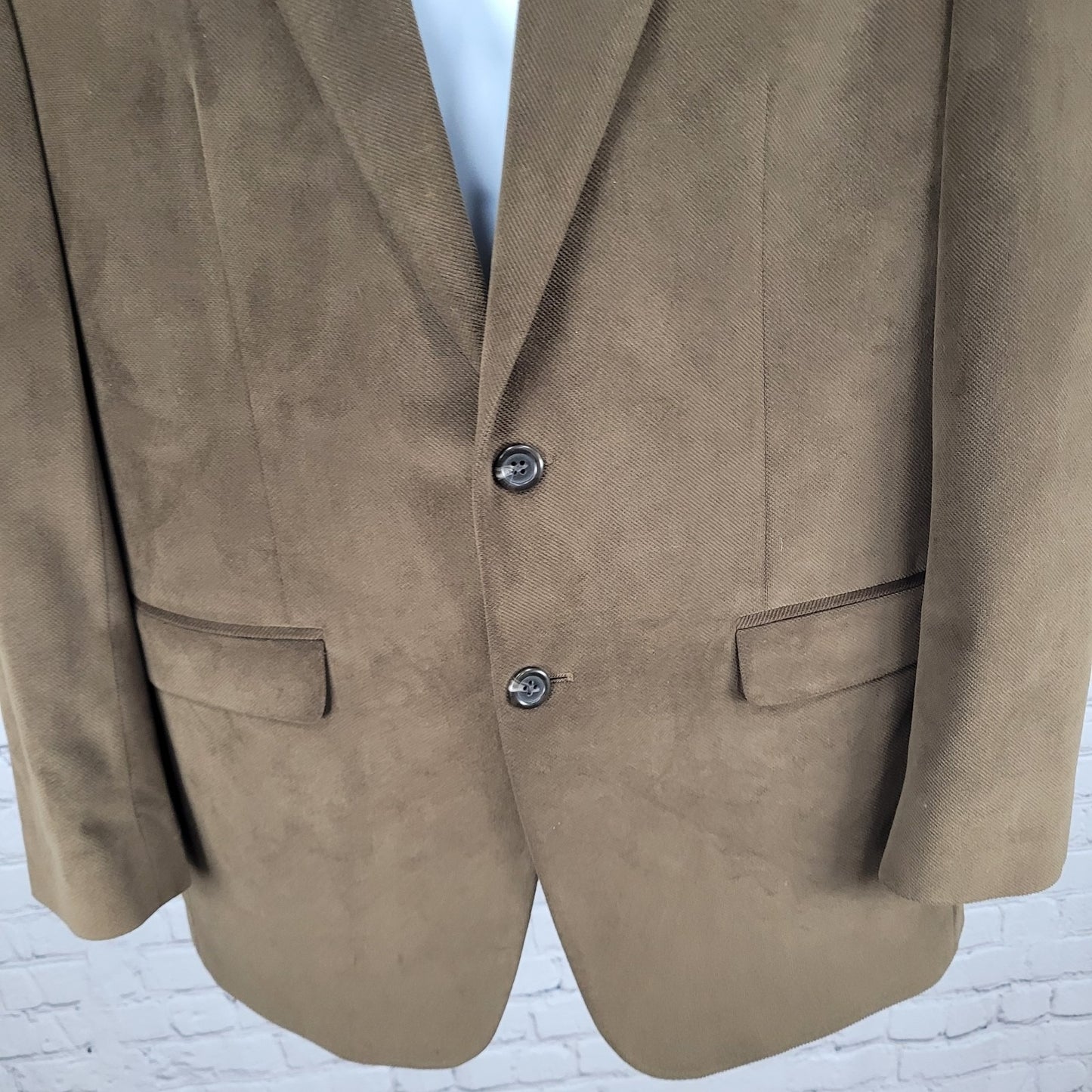 Chaps Ralph Lauren Brown 2 Button Vented Notch Blazer Sport Coat Size 40R