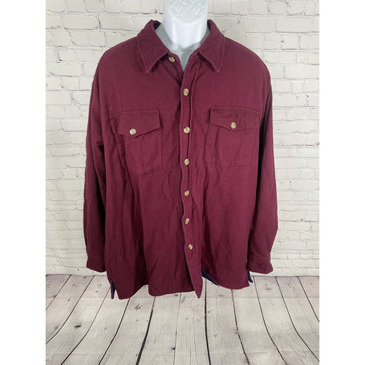 VTG Haband’s Ice House Men’s Lined Long Sleeve Button Up Size XL Extra Large