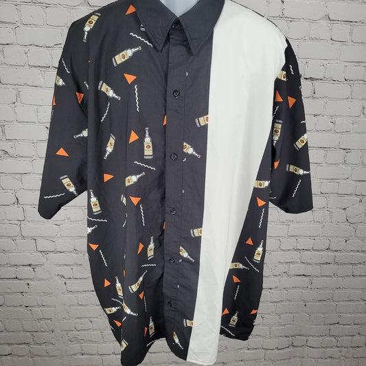 FSP By HTT Black Titos Vodka ATX Short Sleeve Button Down Collar Shirt Size 3XL
