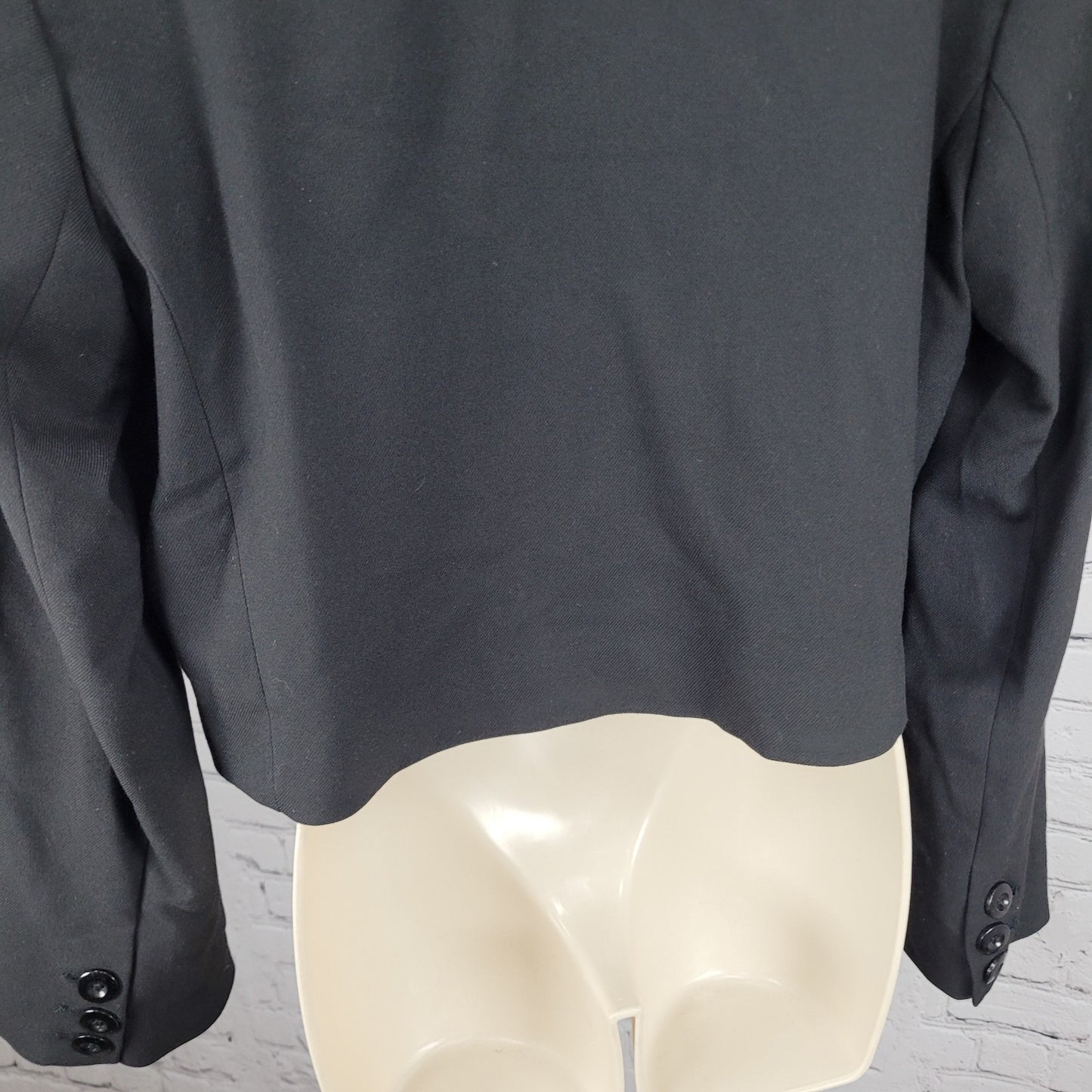 We The Free Free People Black Buttoned Cropped Notch Blazer Jacket Size Small S