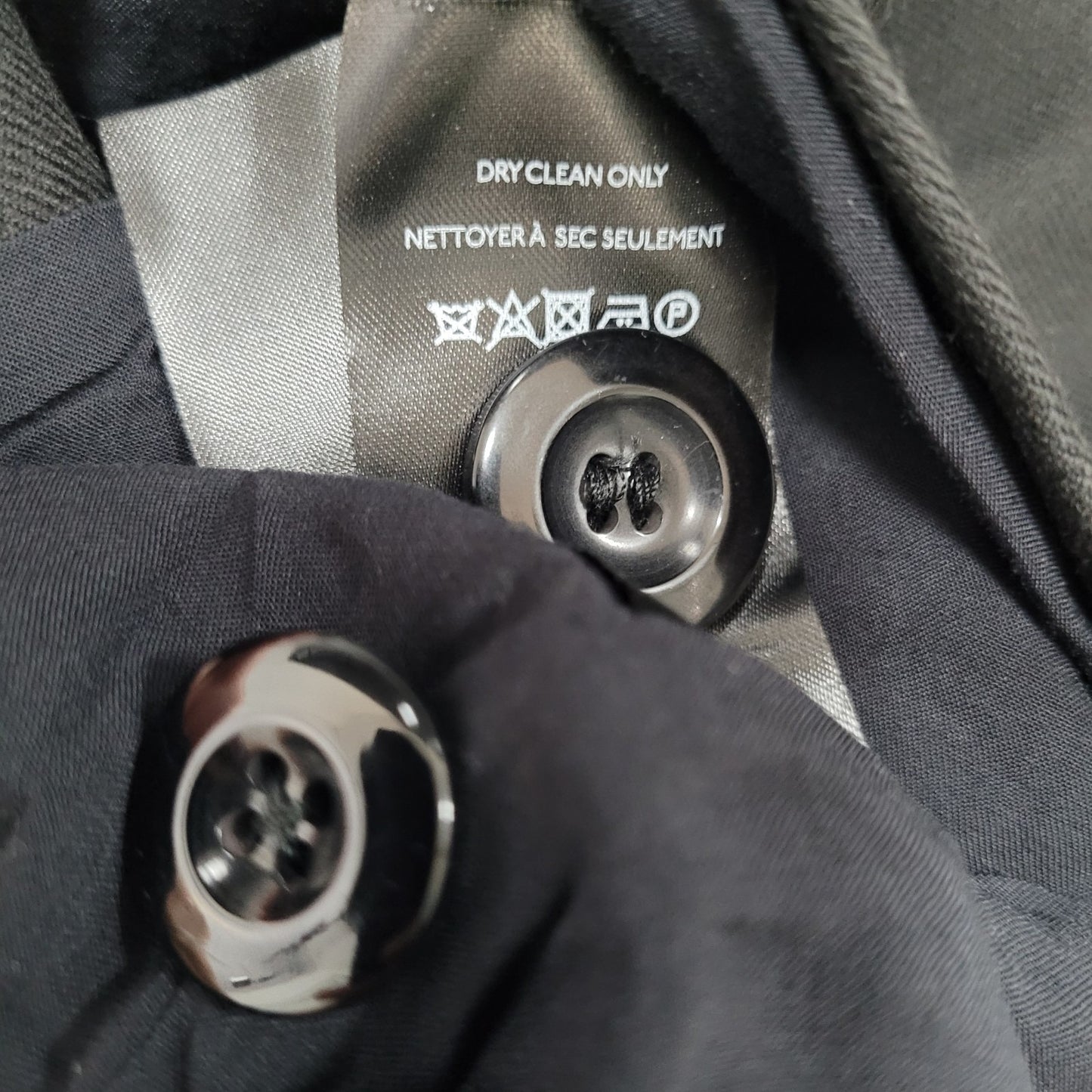 We The Free Free People Black Buttoned Cropped Notch Blazer Jacket Size Small S