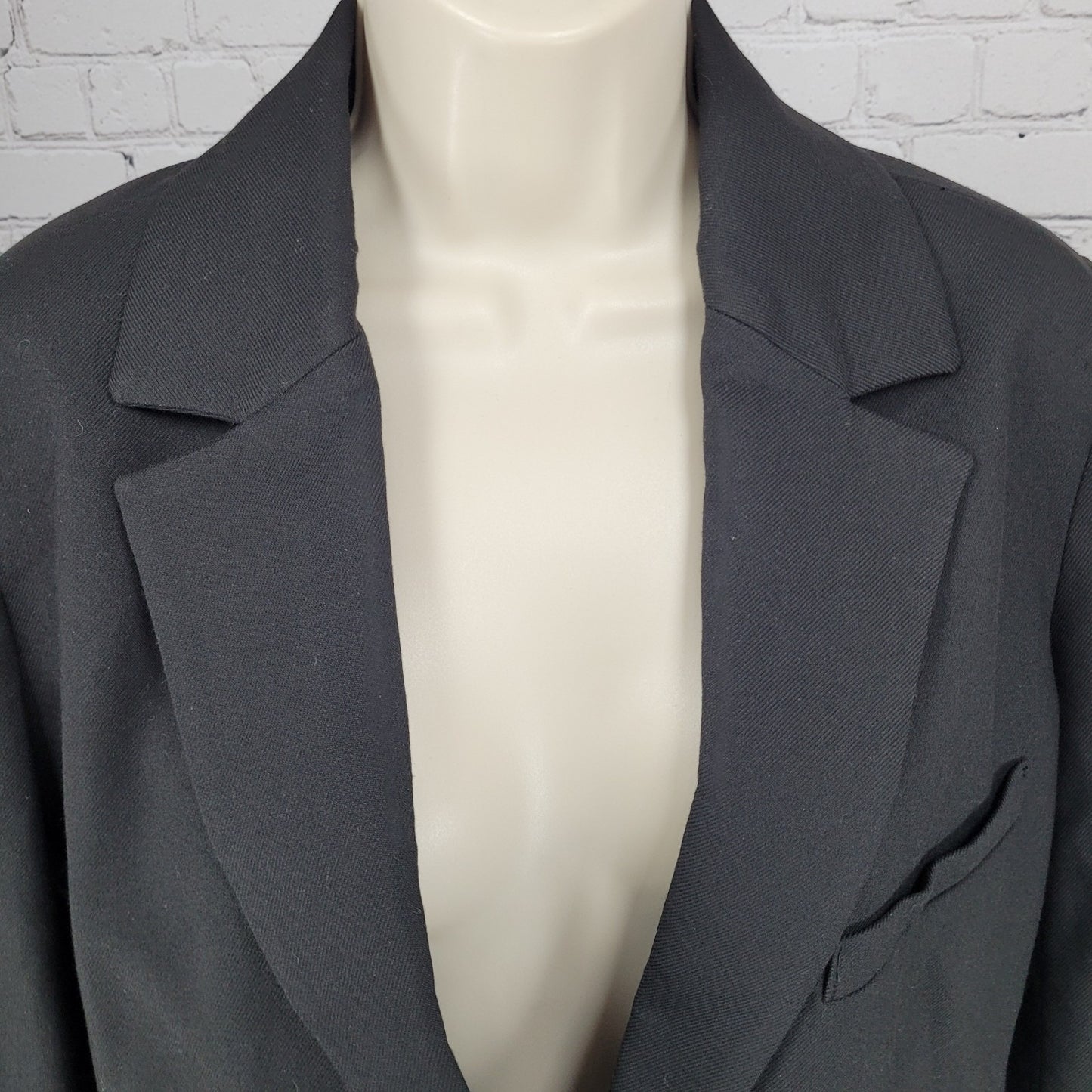 We The Free Free People Black Buttoned Cropped Notch Blazer Jacket Size Small S