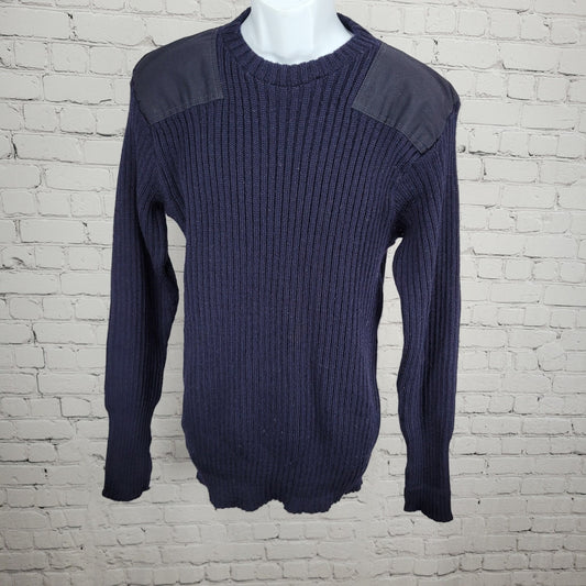 USMC Marine Corp Navy 100% Wool Jersey Heavy Patches Pullover Sweater Size 5