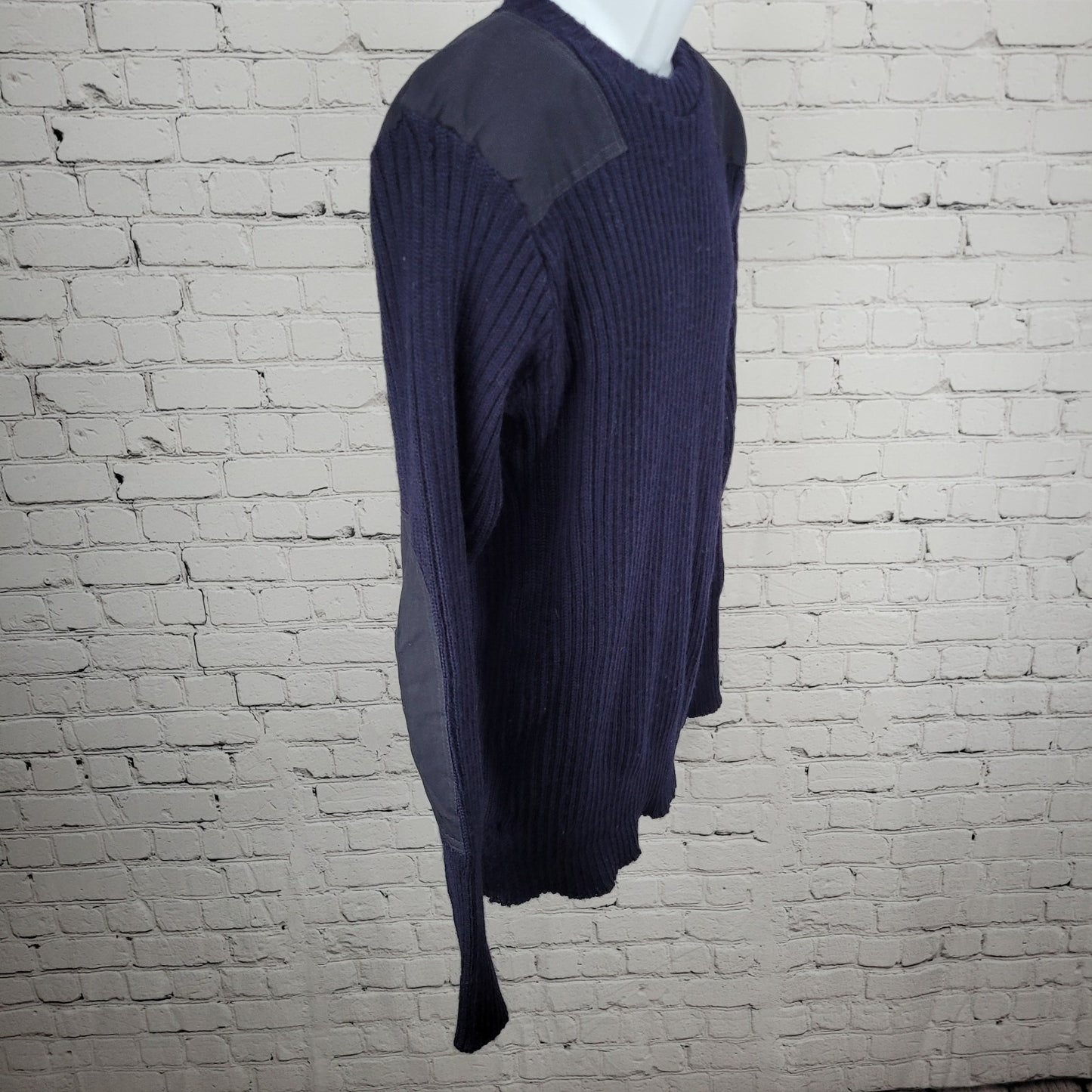 USMC Marine Corp Navy 100% Wool Jersey Heavy Patches Pullover Sweater Size 5