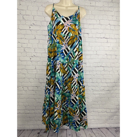 Show Me Your Mumu Floral Caroline Maxi Dress Pockets Adjustable Straps M Medium