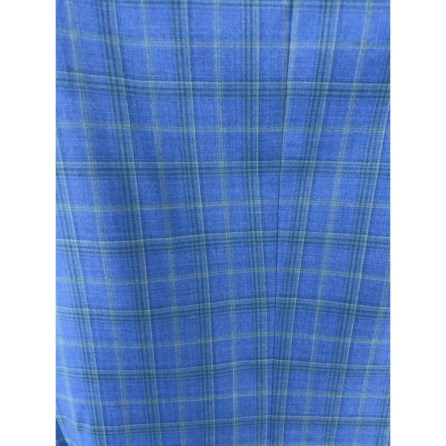 Cardinal of Canada Blue Green Plaid Wool Reda 2 Button Blazer Sport Coat 40R