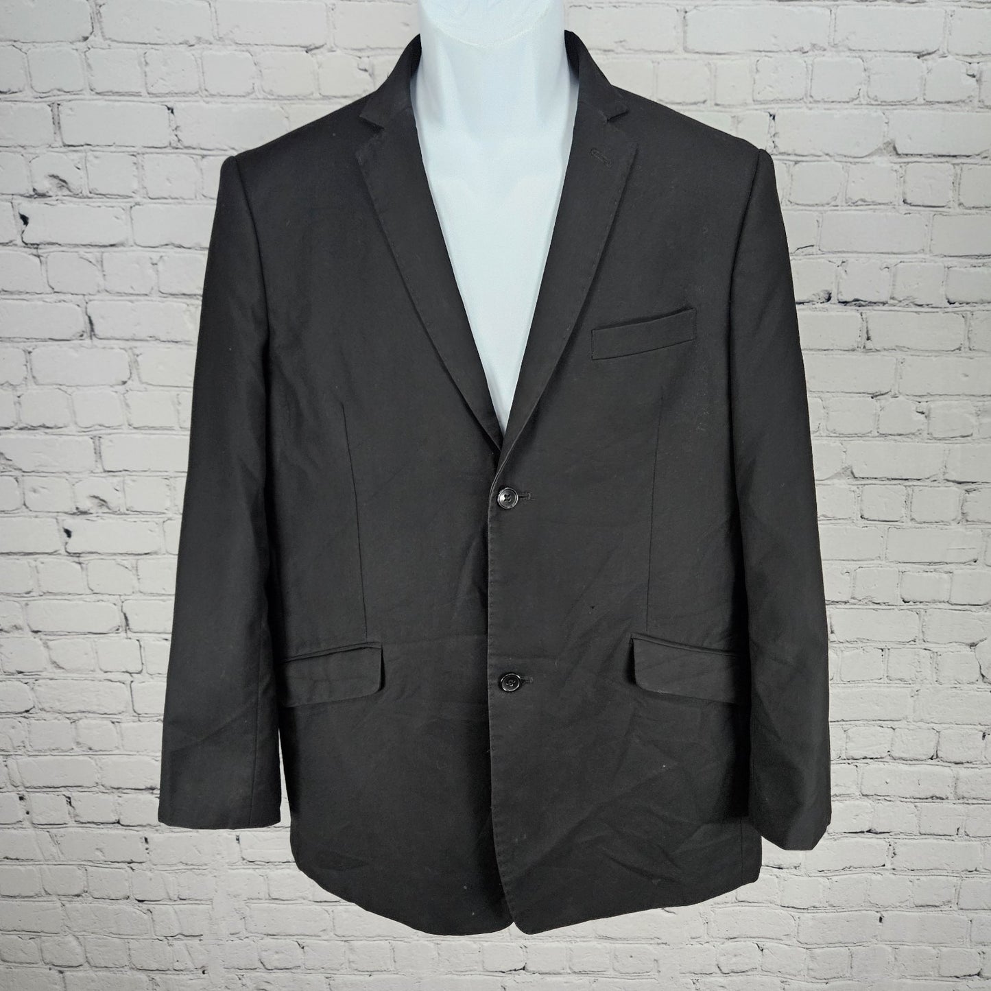 Armando Martillo Black 2 Button Vented Notch Blazer Suit Jacket Young Mens 18