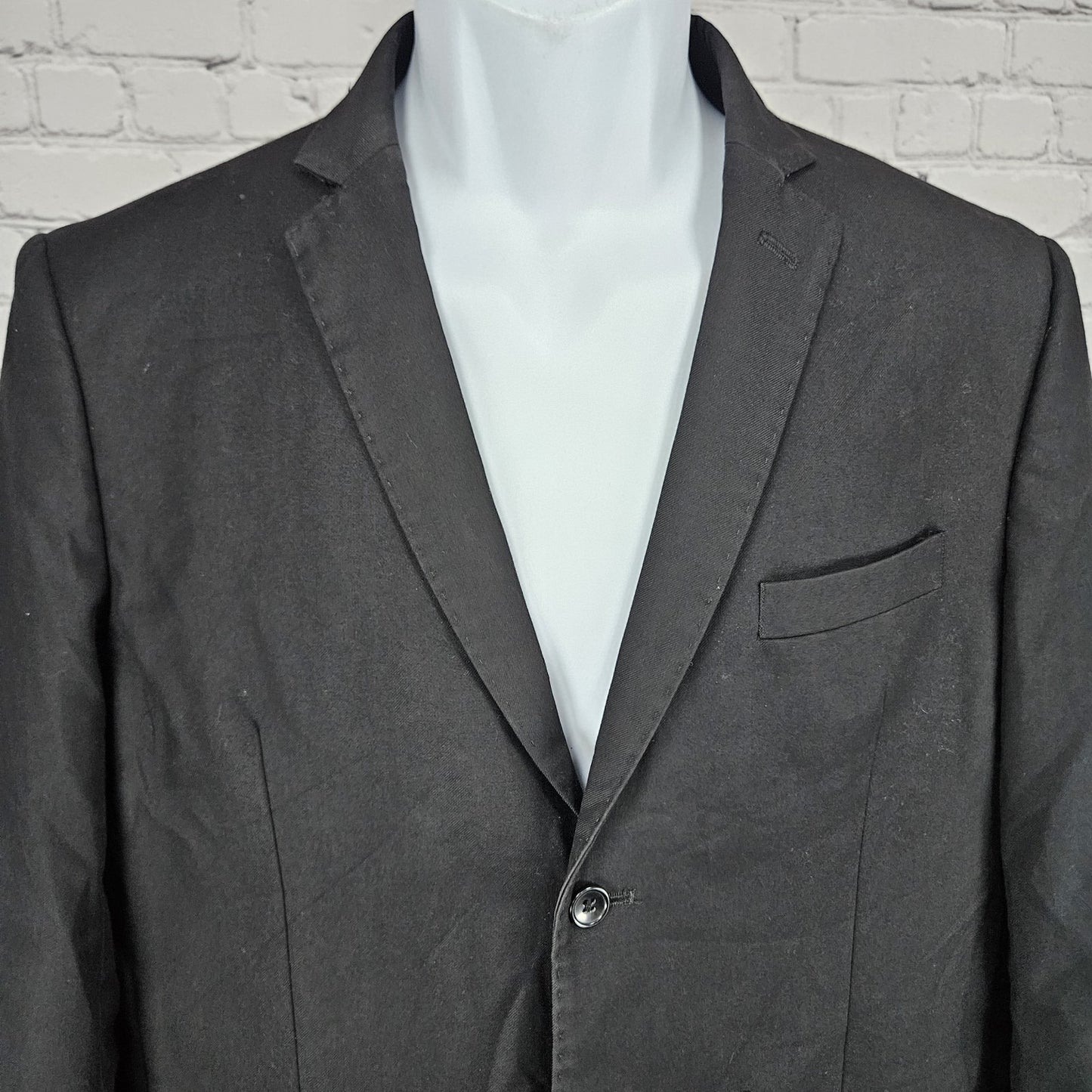 Armando Martillo Black 2 Button Vented Notch Blazer Suit Jacket Young Mens 18