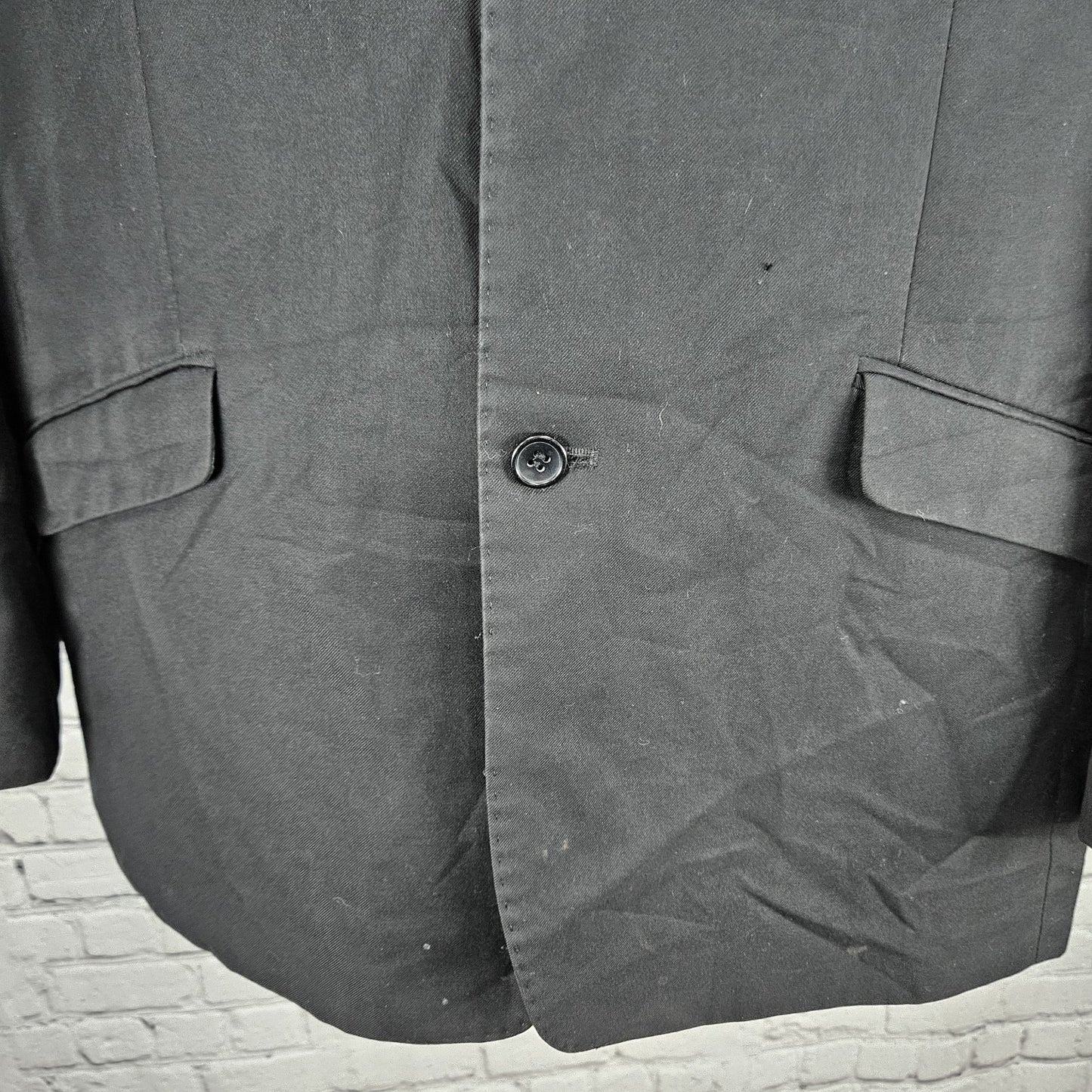 Armando Martillo Black 2 Button Vented Notch Blazer Suit Jacket Young Mens 18
