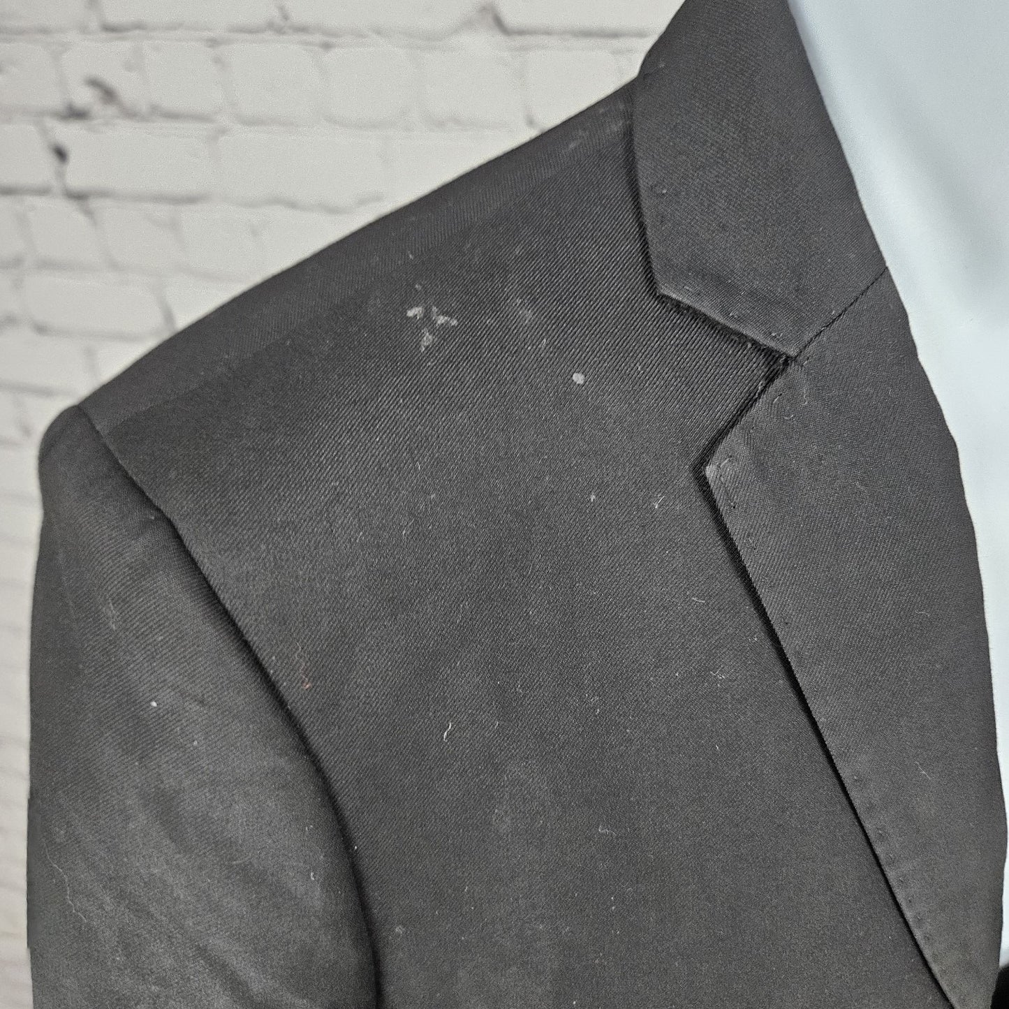 Armando Martillo Black 2 Button Vented Notch Blazer Suit Jacket Young Mens 18
