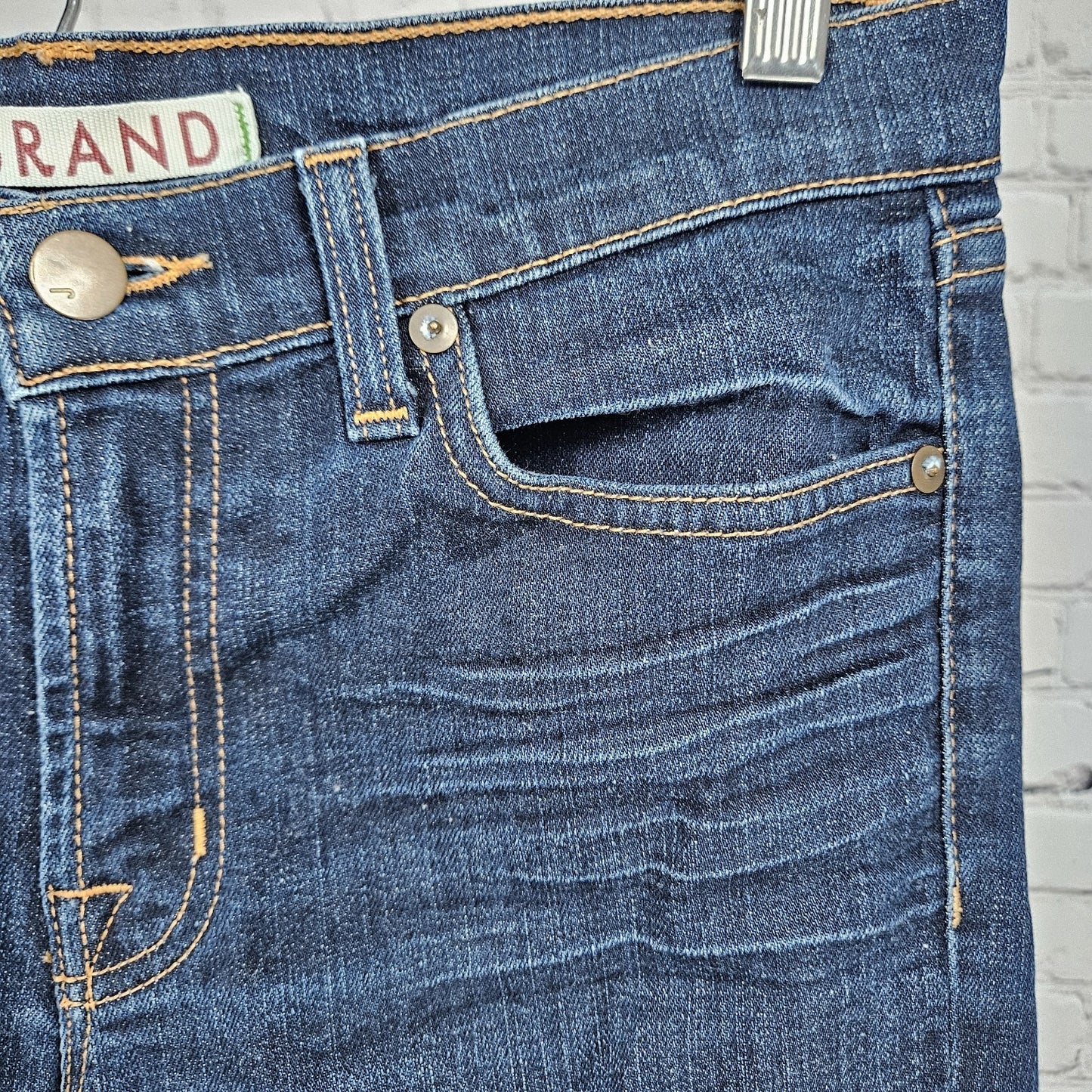 J Brand Blue Denim Mid Rise Straight Leg Dark Wash Jeans USA 28 (28x29.5)