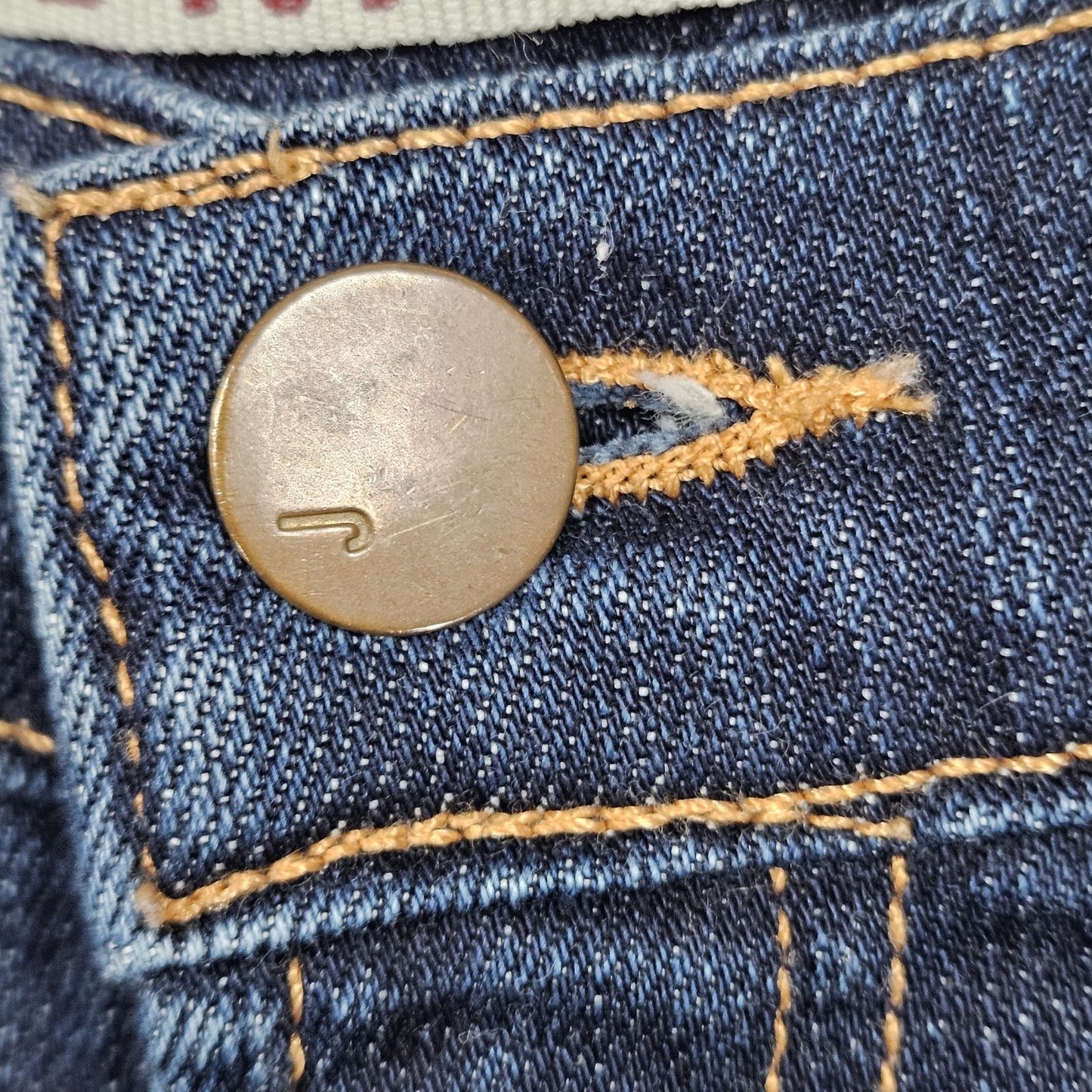 J Brand Blue Denim Mid Rise Straight Leg Dark Wash Jeans USA 28 (28x29.5)