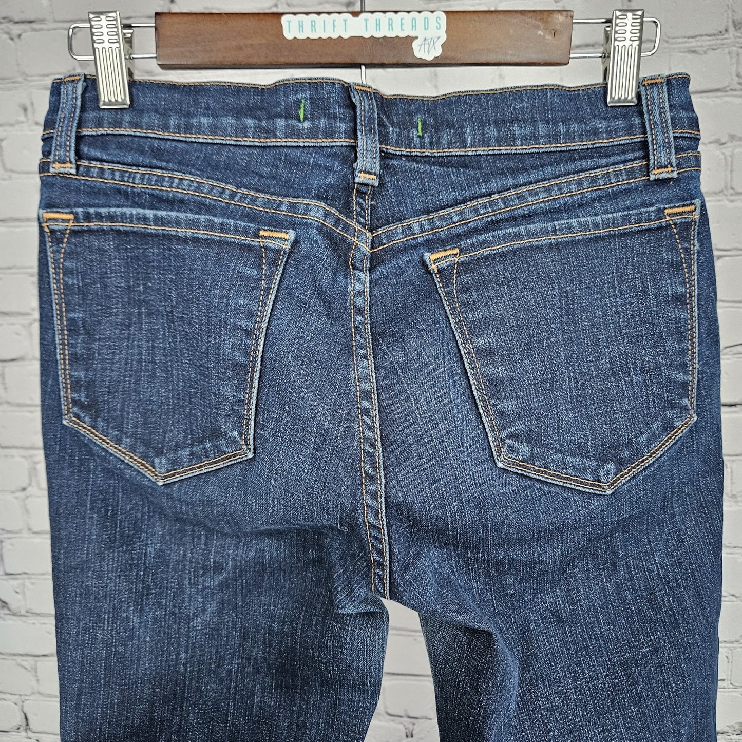 J Brand Blue Denim Mid Rise Straight Leg Dark Wash Jeans USA 28 (28x29.5)