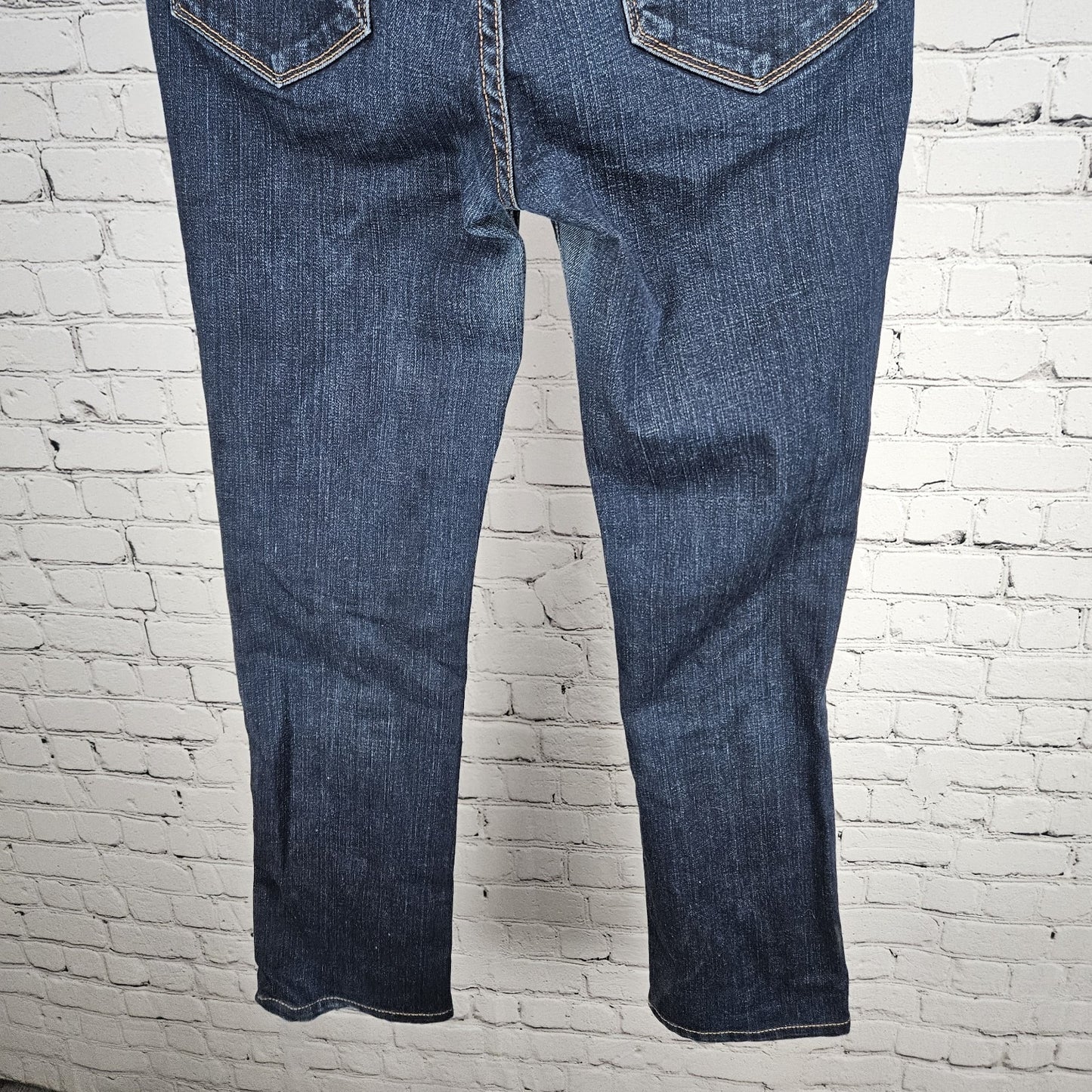 J Brand Blue Denim Mid Rise Straight Leg Dark Wash Jeans USA 28 (28x29.5)