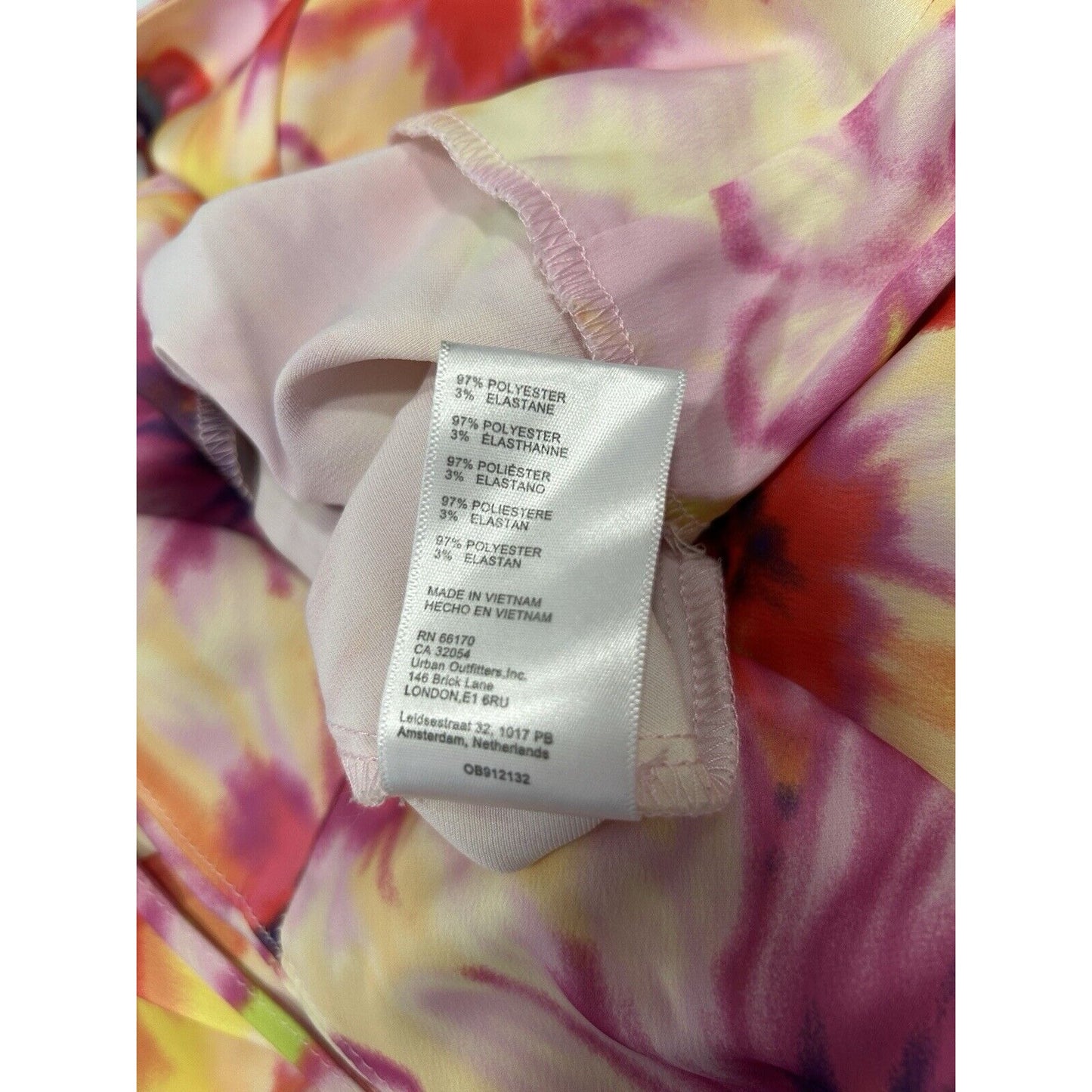 Urban Outfitters Pink Purple Floral Adjustable Spaghetti Strap Dress Size Medium