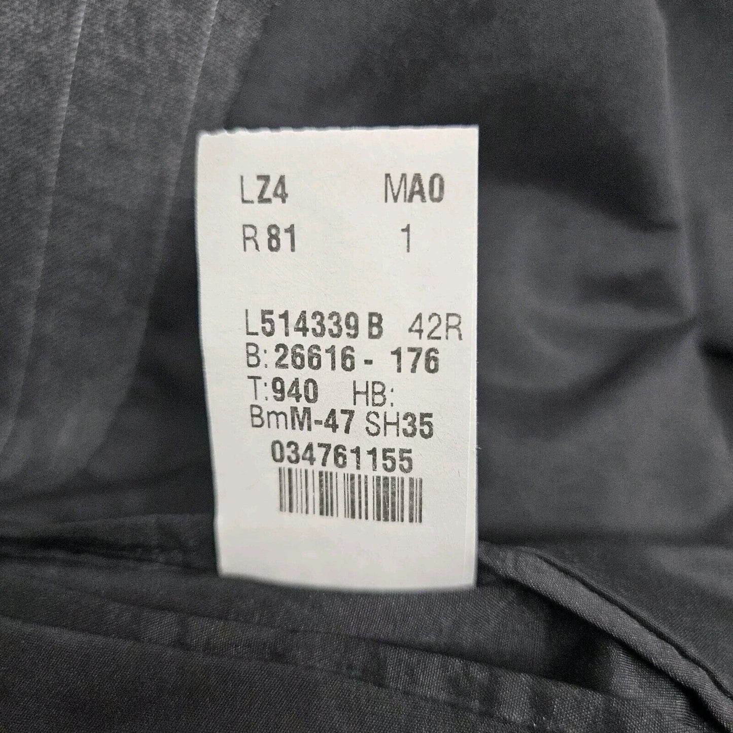 Lauren Ralph Lauren 2 Button Gray 100% Wool Pin Strip Blazer Sport Coat 44R