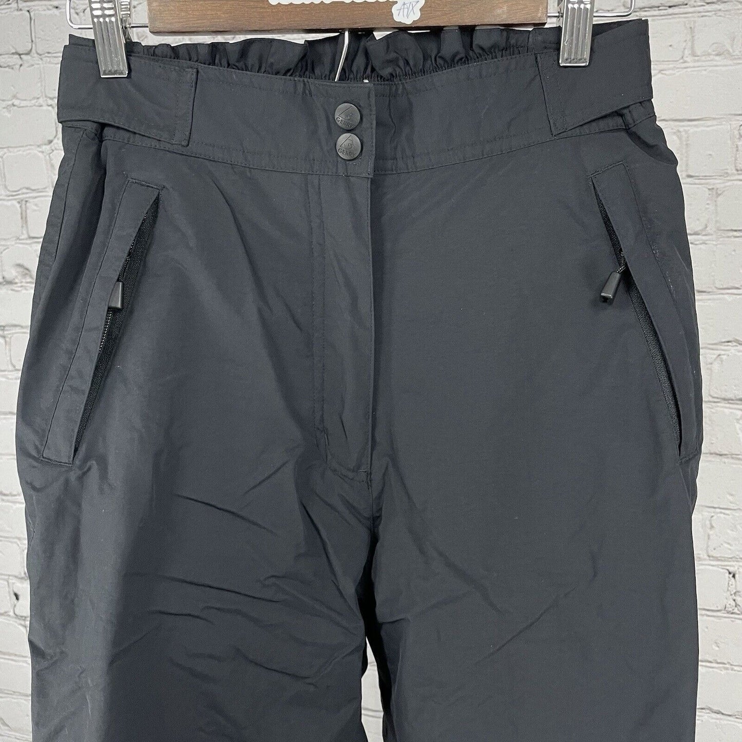 Gerry Sportswear Black Elastic Waist Lined Ski Outdoor Snow Pants Size Small S