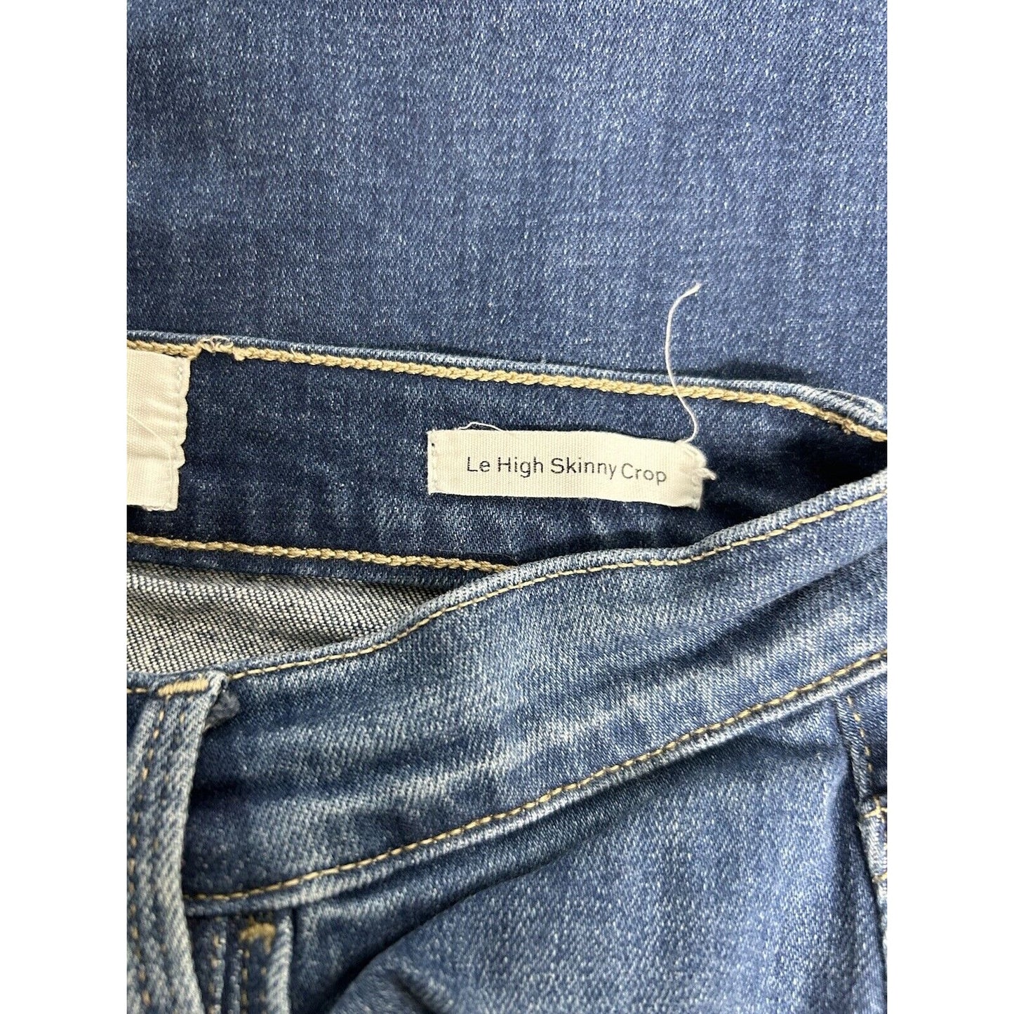 FRAME Le High Skinny Crop Medium Wash Organic Cotton Blend Jeans 24 (23 x 25)