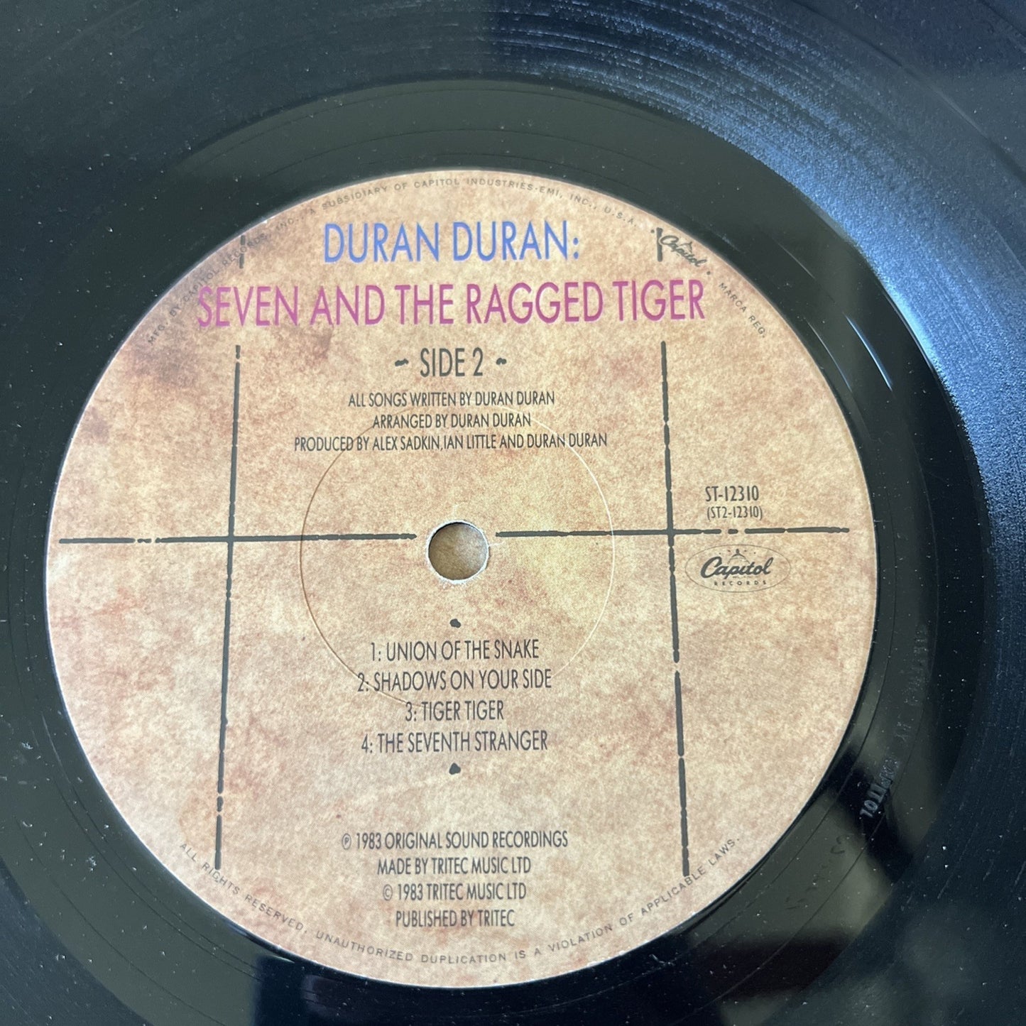 DURAN DURAN Seven And The Ragged Tiger Vinyl LP 1983 Capitol