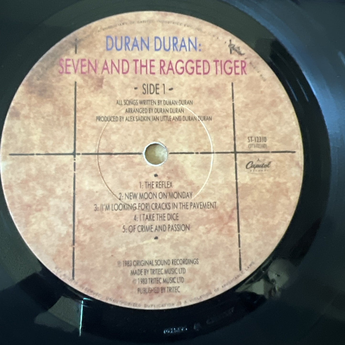 DURAN DURAN Seven And The Ragged Tiger Vinyl LP 1983 Capitol