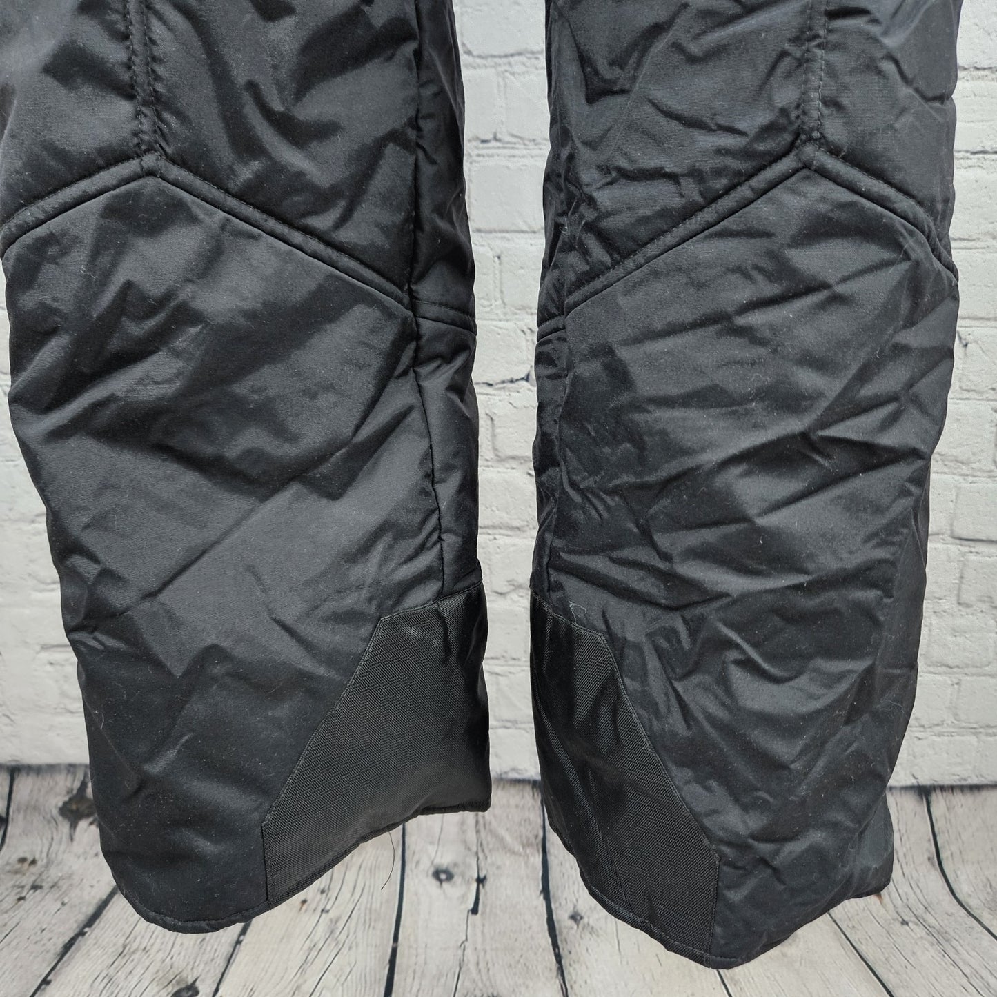 Chalet Black Insulated Adjustable Straight Leg Snow Ski Bib Pants Youth Large L