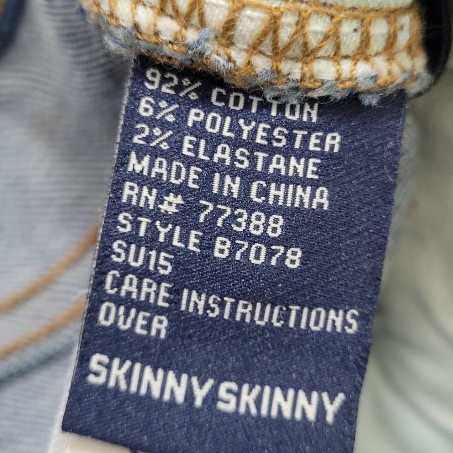 Madewell Blue Skinny Skinny Distressed Low Rise Stretch Jeans Size 26 (26x28)