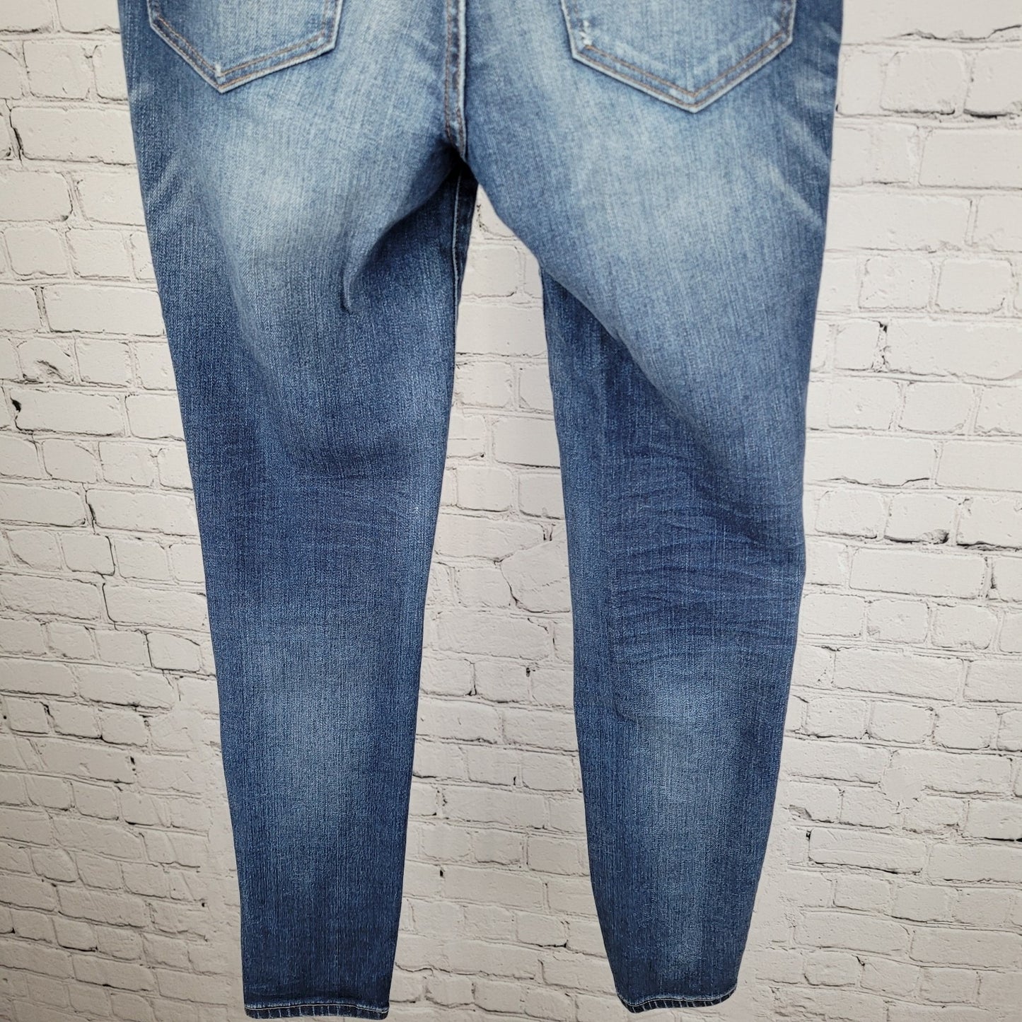 Madewell Blue Skinny Skinny Distressed Low Rise Stretch Jeans Size 26 (26x28)