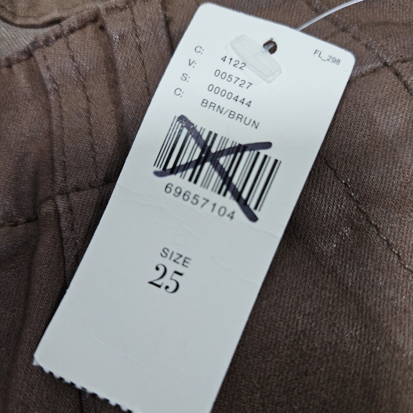 NWD Paige Brown Mayslie Jogger Coated Mid Rise Ankle Zip Pants 25 (26x27)