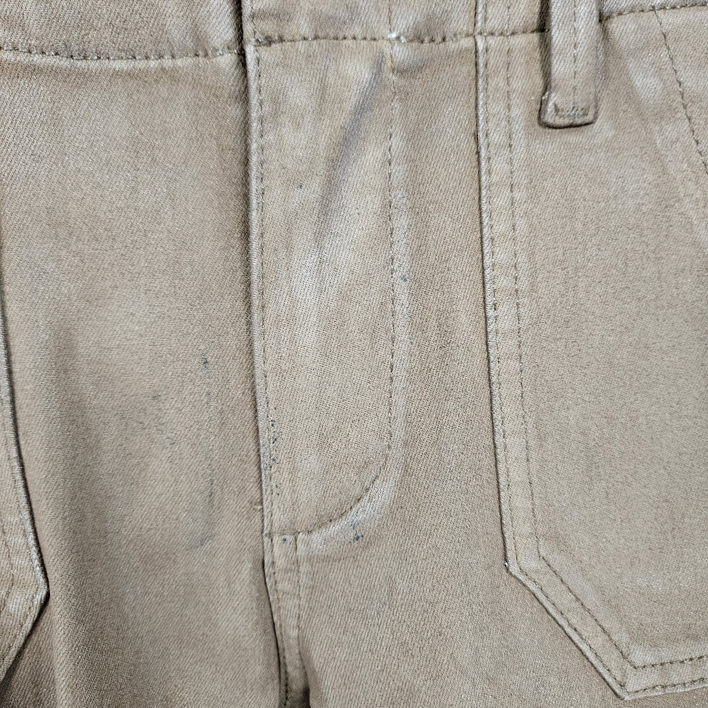 NWD Paige Brown Mayslie Jogger Coated Mid Rise Ankle Zip Pants 25 (26x27)