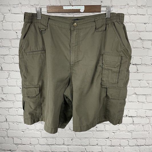 5.11 Tactical Series Green Cargo Pocket Elastic Waist Shorts Size US 38 (35x8.5)