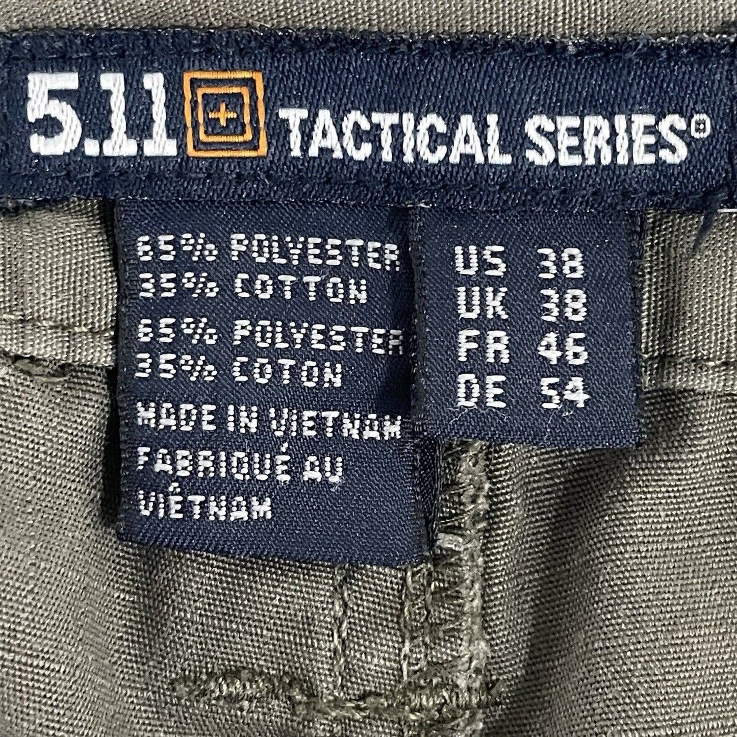 5.11 Tactical Series Green Cargo Pocket Elastic Waist Shorts Size US 38 (35x8.5)