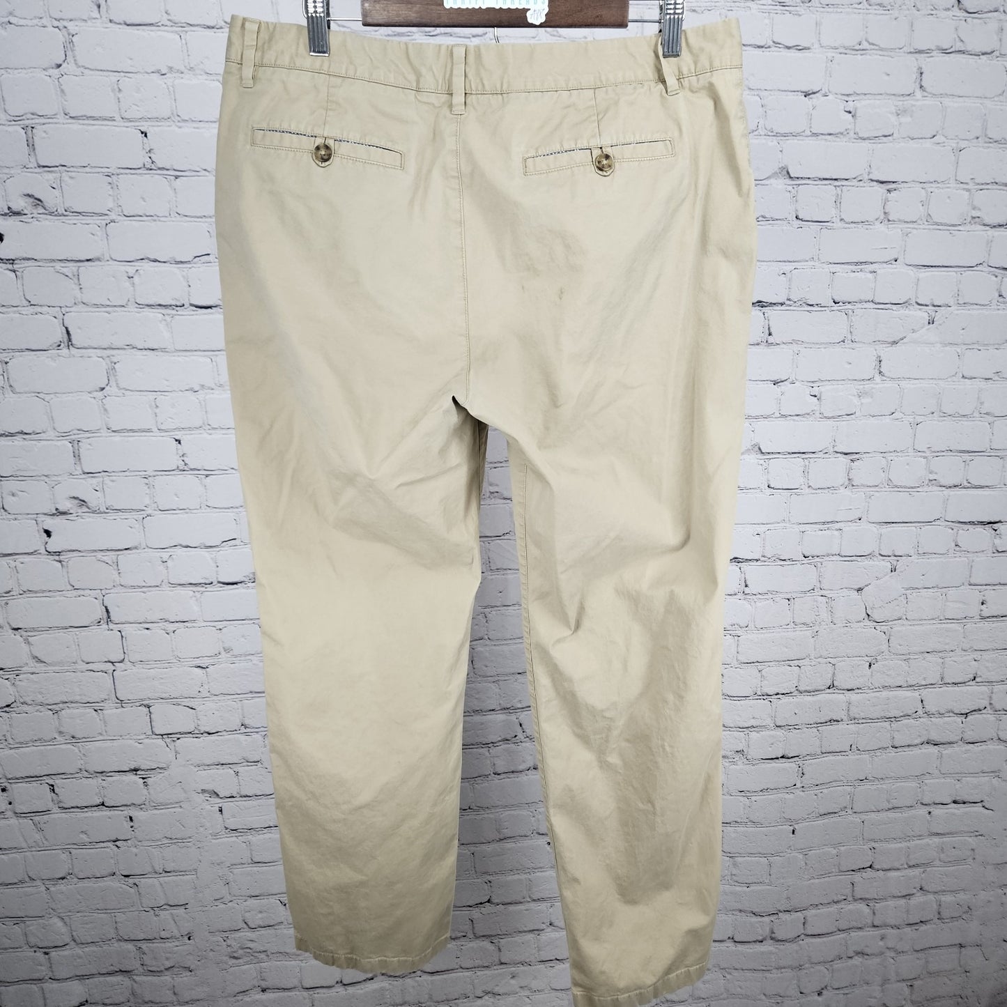 Bonobos Tan Cotton Blend Straight Leg Lightweight Casual Chino Pants 35x32