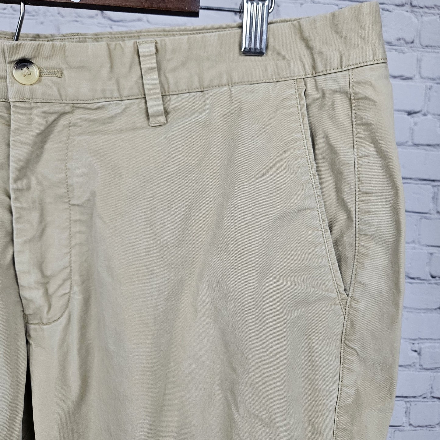 Bonobos Tan Cotton Blend Straight Leg Lightweight Casual Chino Pants 35x32