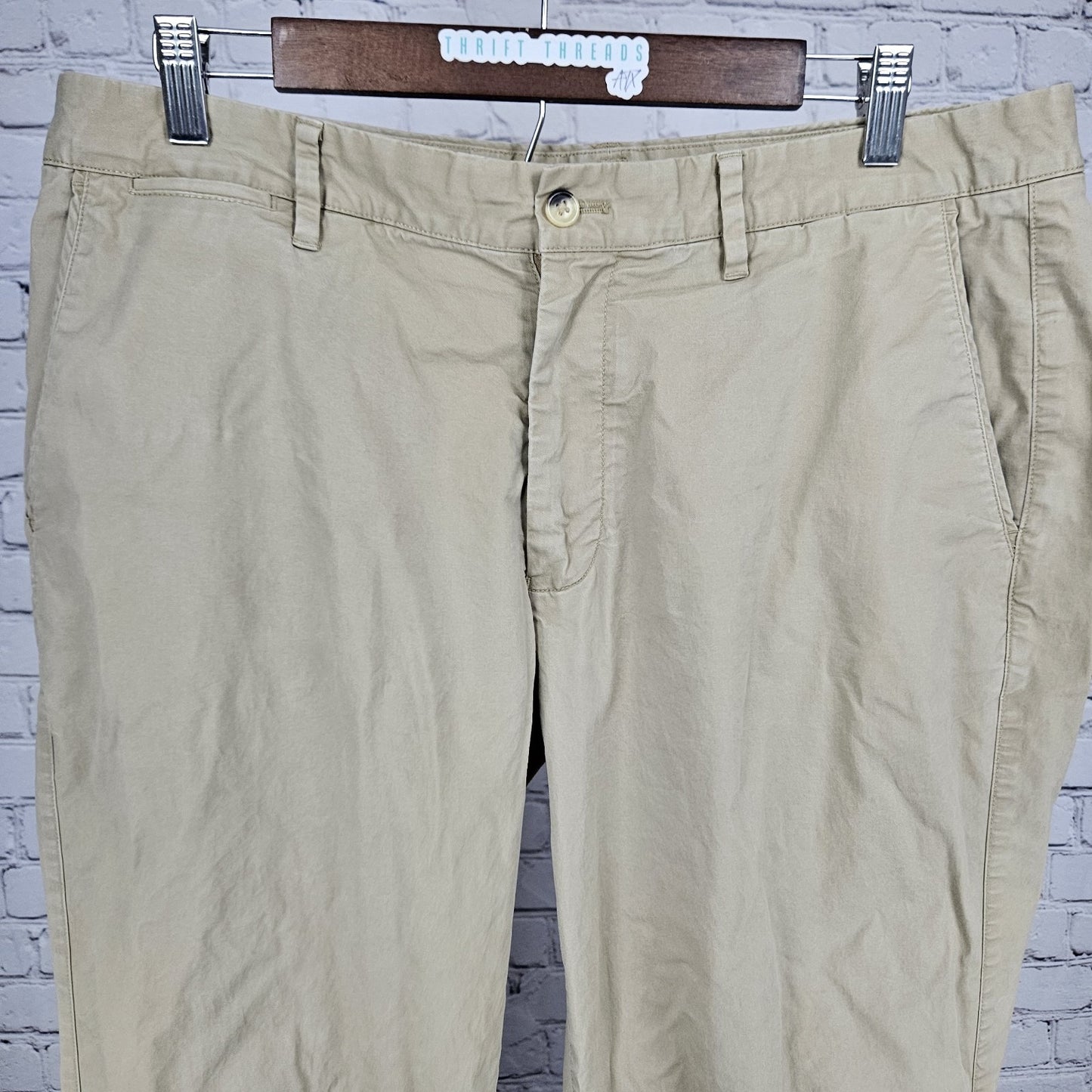 Bonobos Tan Cotton Blend Straight Leg Lightweight Casual Chino Pants 35x32